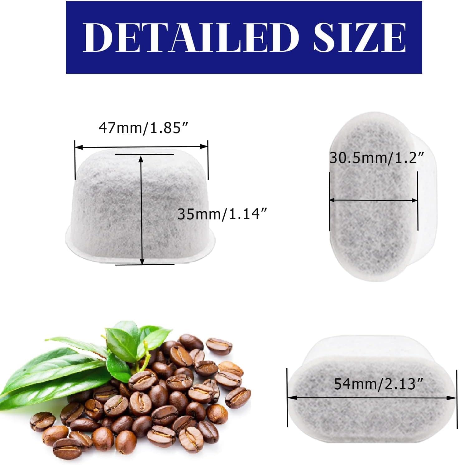 Pacote com 6 filtros de café carvão de substituição para fil... - Image 2
