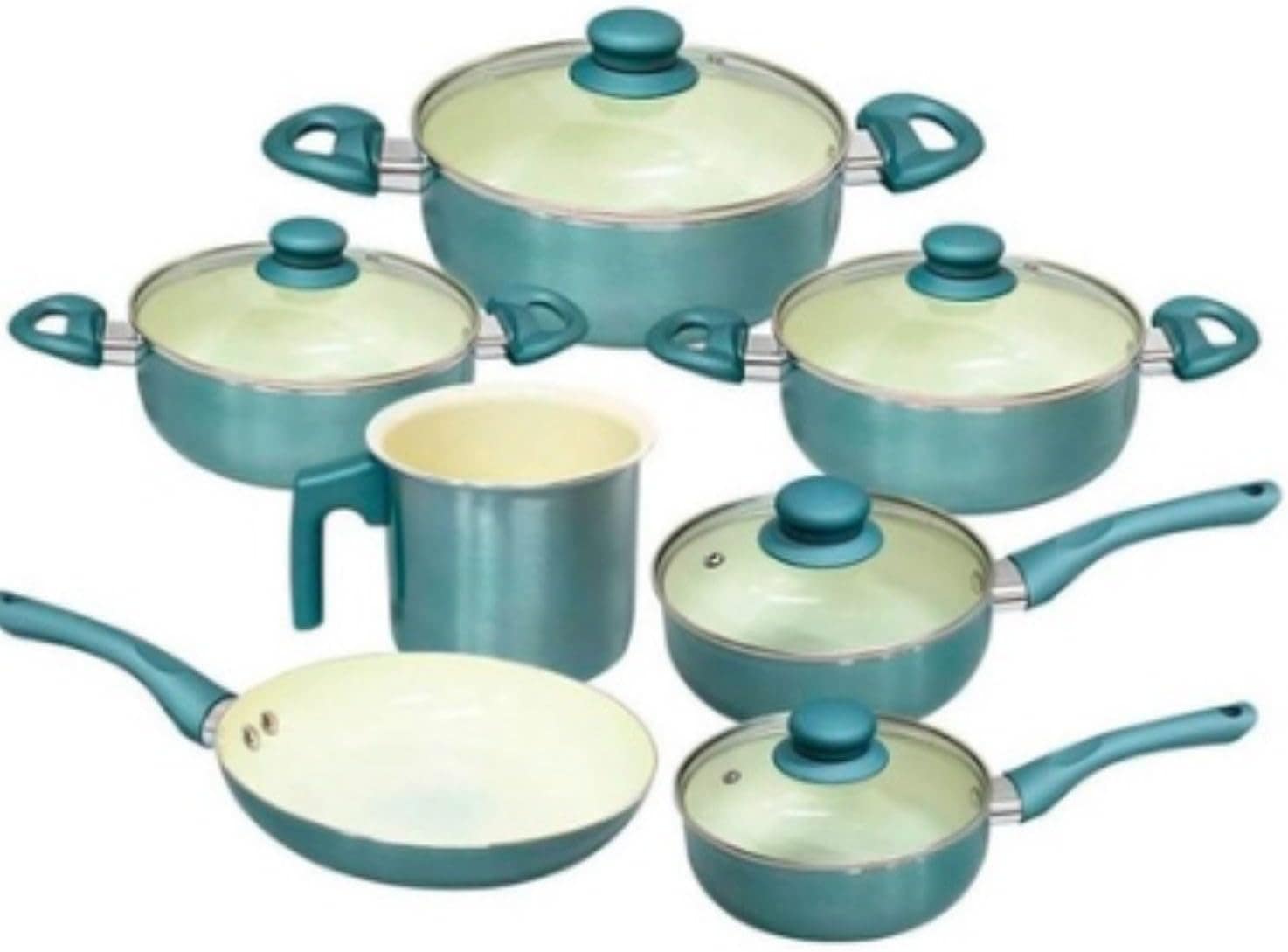 Conjunto de Panelas New Genebra 7 Peças Revestimento Cerâmic... - Image 2