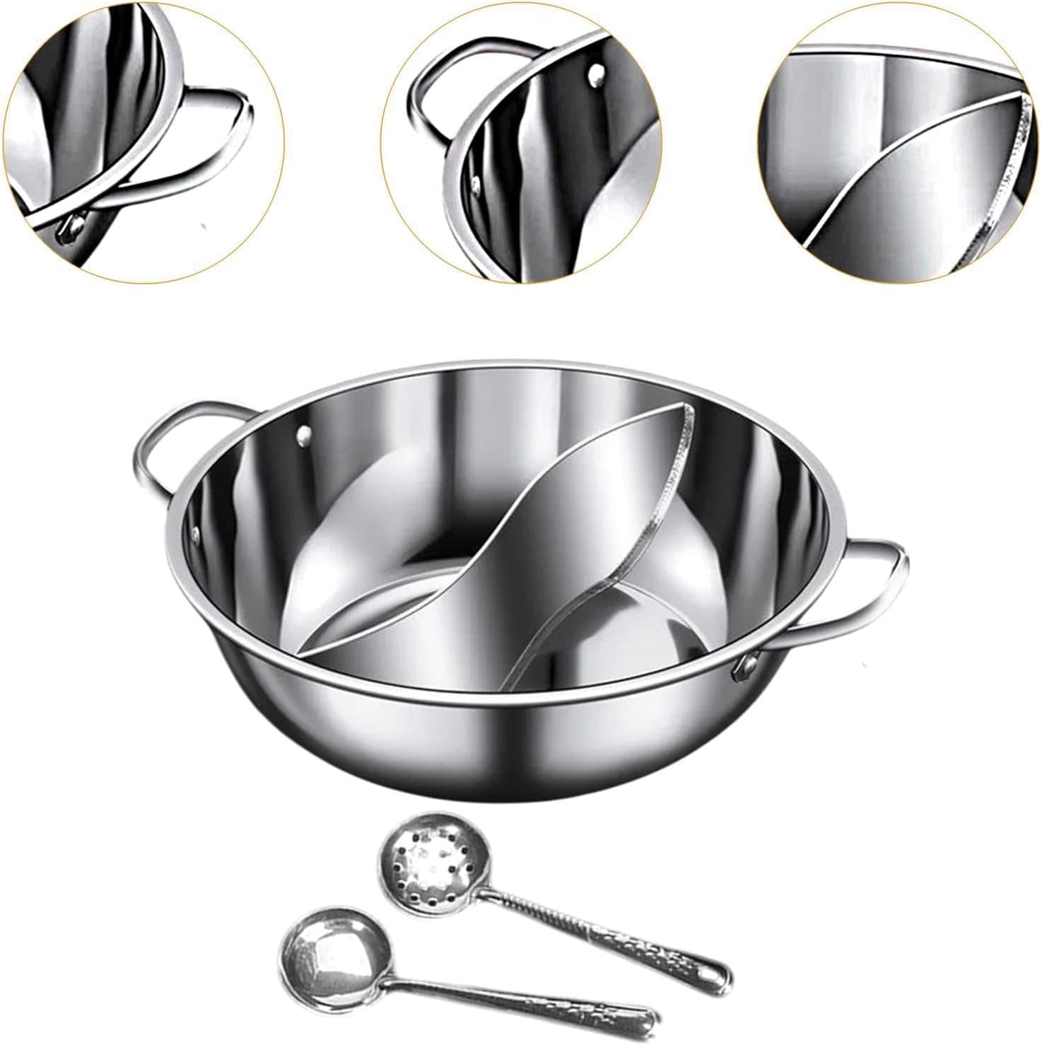 Shabu Shabu Pot Hot, panela quente com divisor, sabor duplo ... - Image 2