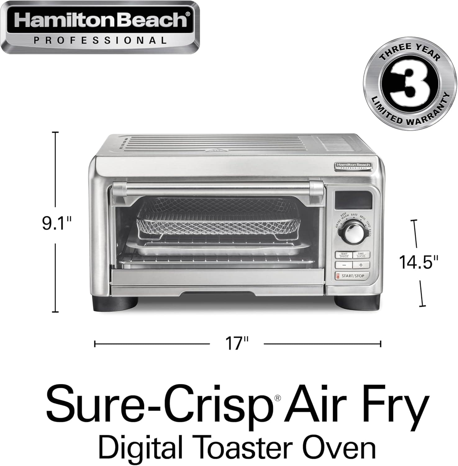 Hamilton Beach Professional Torradeira digital Sure-Crisp Ai... - Image 7
