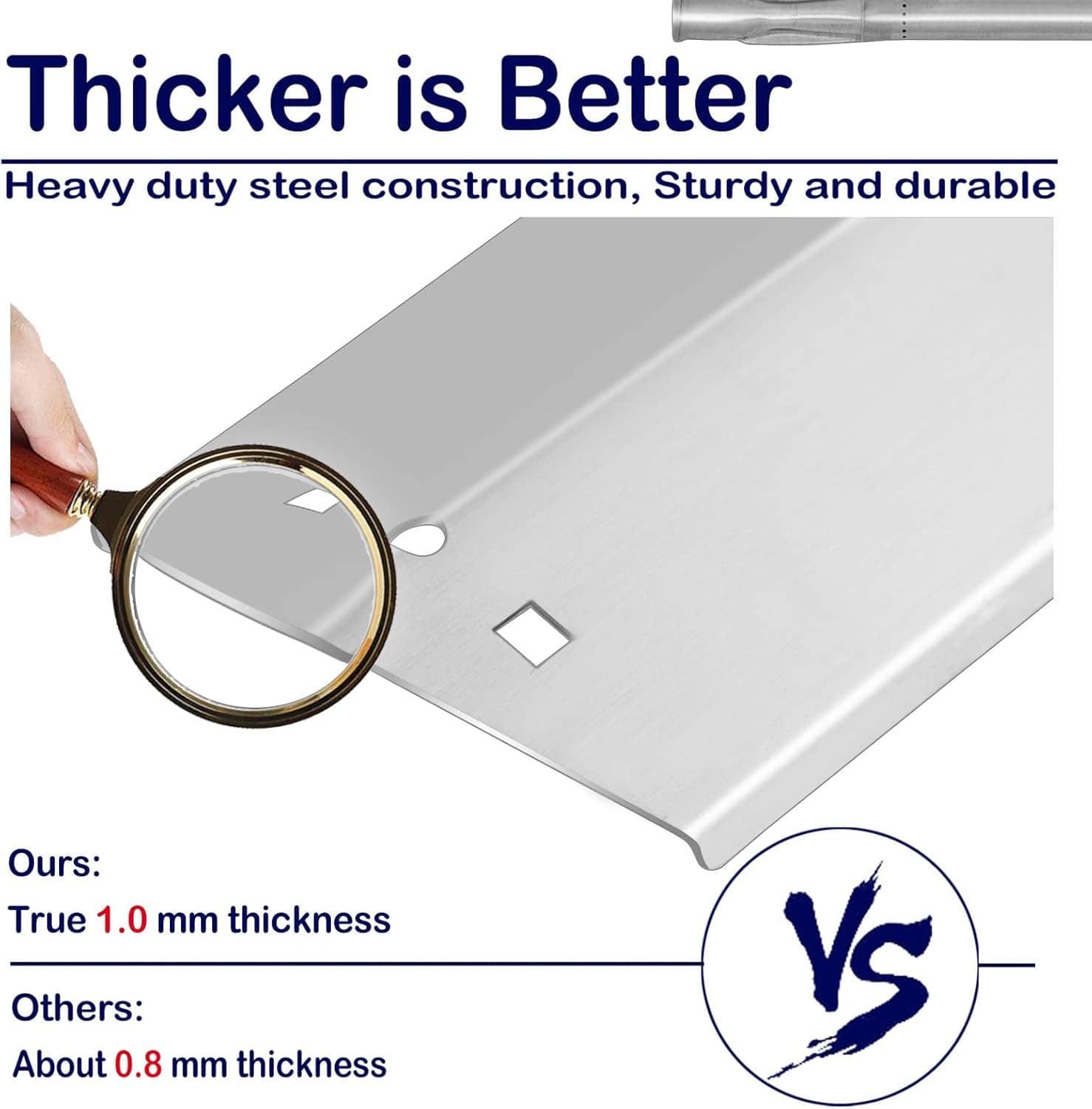 Queimador de churrasqueira a gás e escudo térmico de aço ino... - Image 4