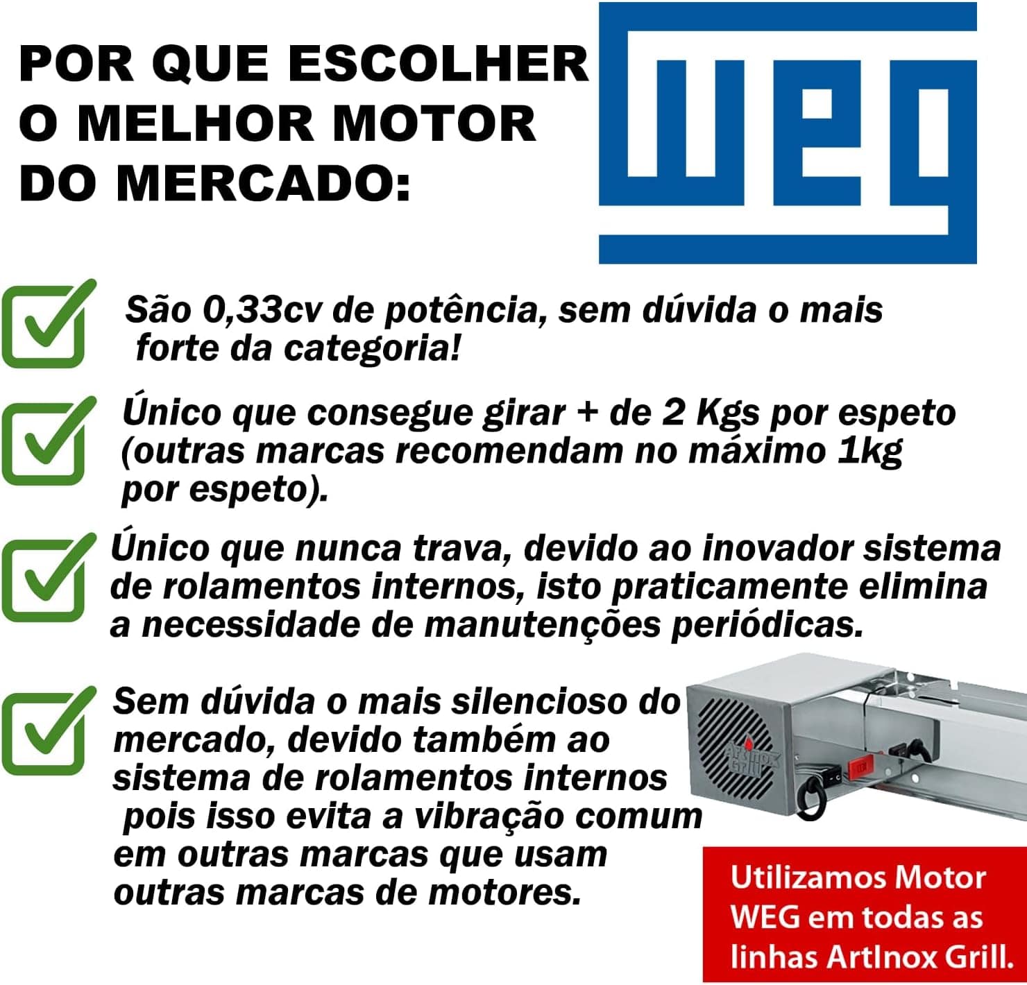 Churrasqueira Gira Grill 100% Inox - Artinox Grill - 6 Espet... - Image 7