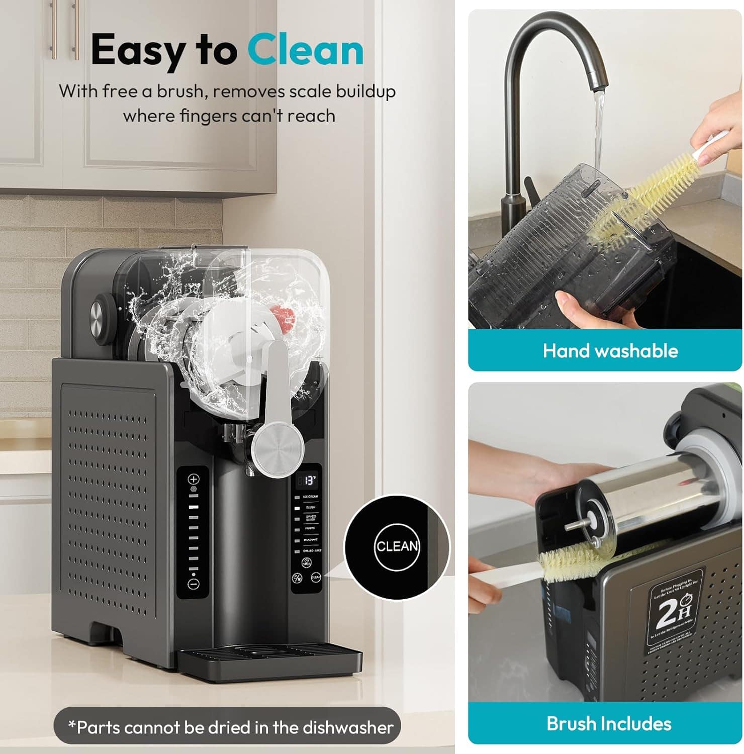 Rellytech Máquina Slushy para casa – Máquina de sorvete de 2... - Image 6