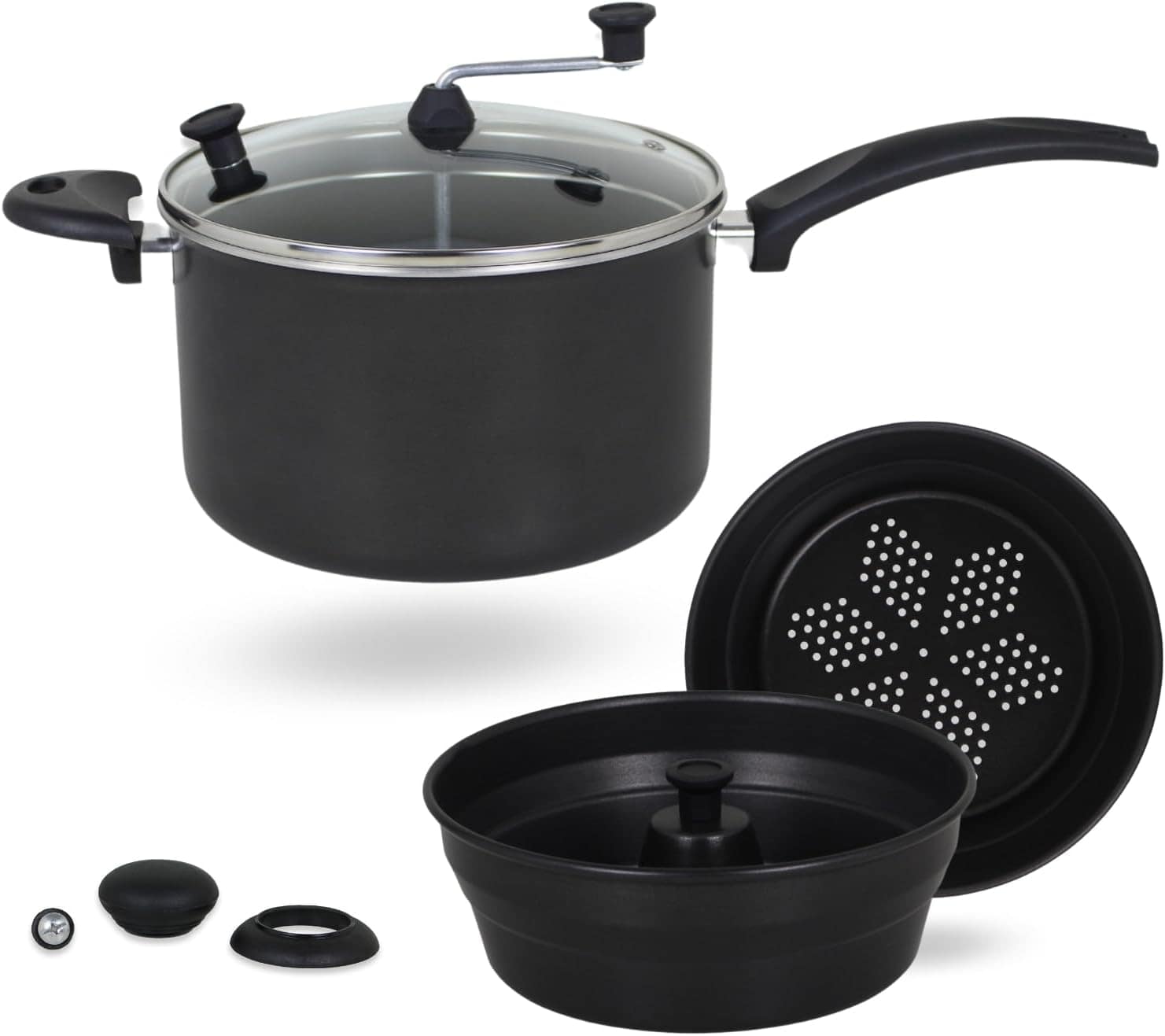 Panela Pipoqueira Fogão de Indução Multiuso 7 Em 1 Antiadere...