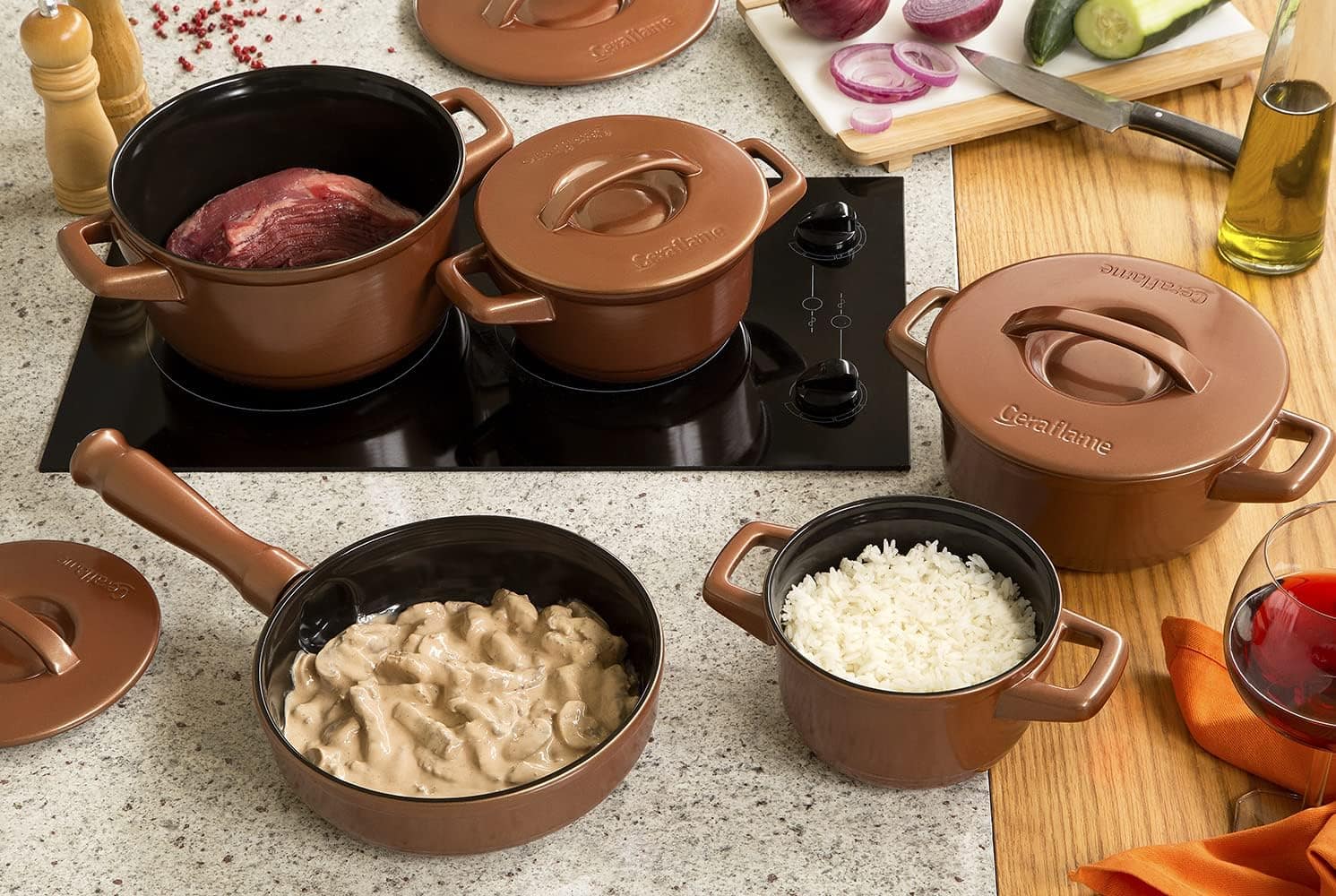 Ceraflame Conjunto Panelas de Cerâmica Duo+ Smart 5 Peças Co... - Image 9