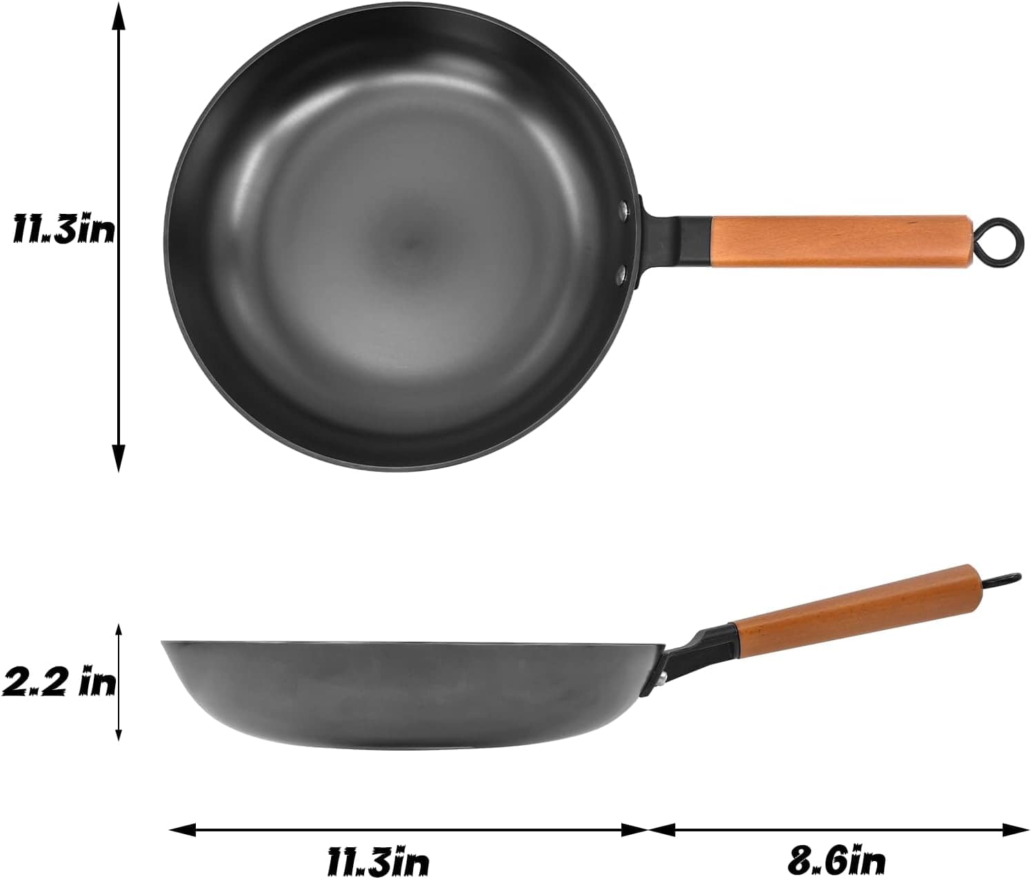 Frigideira de ferro fundido, tratamento de nitretação de 28 ... - Image 2