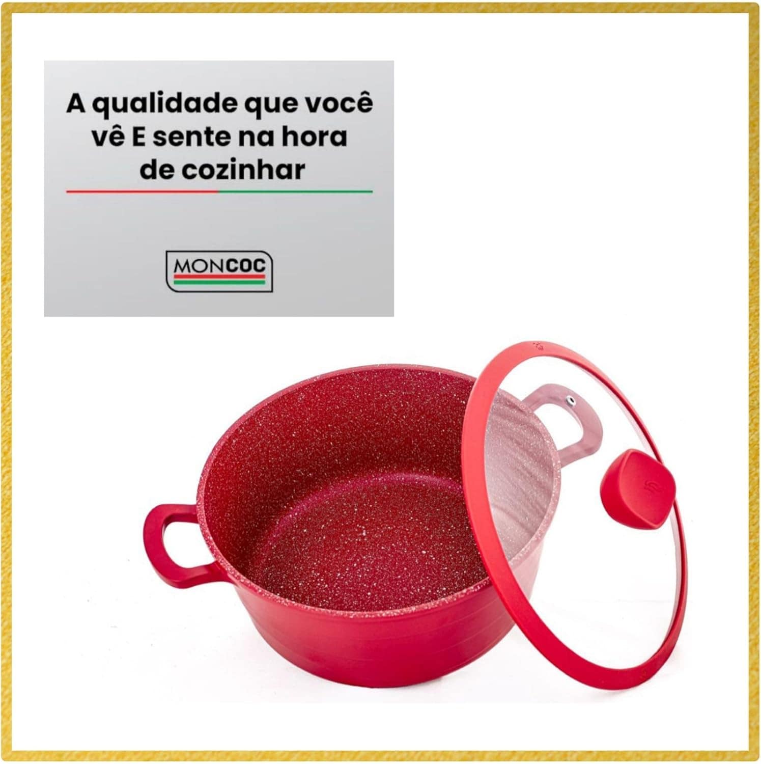 Jogo De Panelas Antiaderentes Moncoc D`lucca Italy 21 Peças ... - Image 7