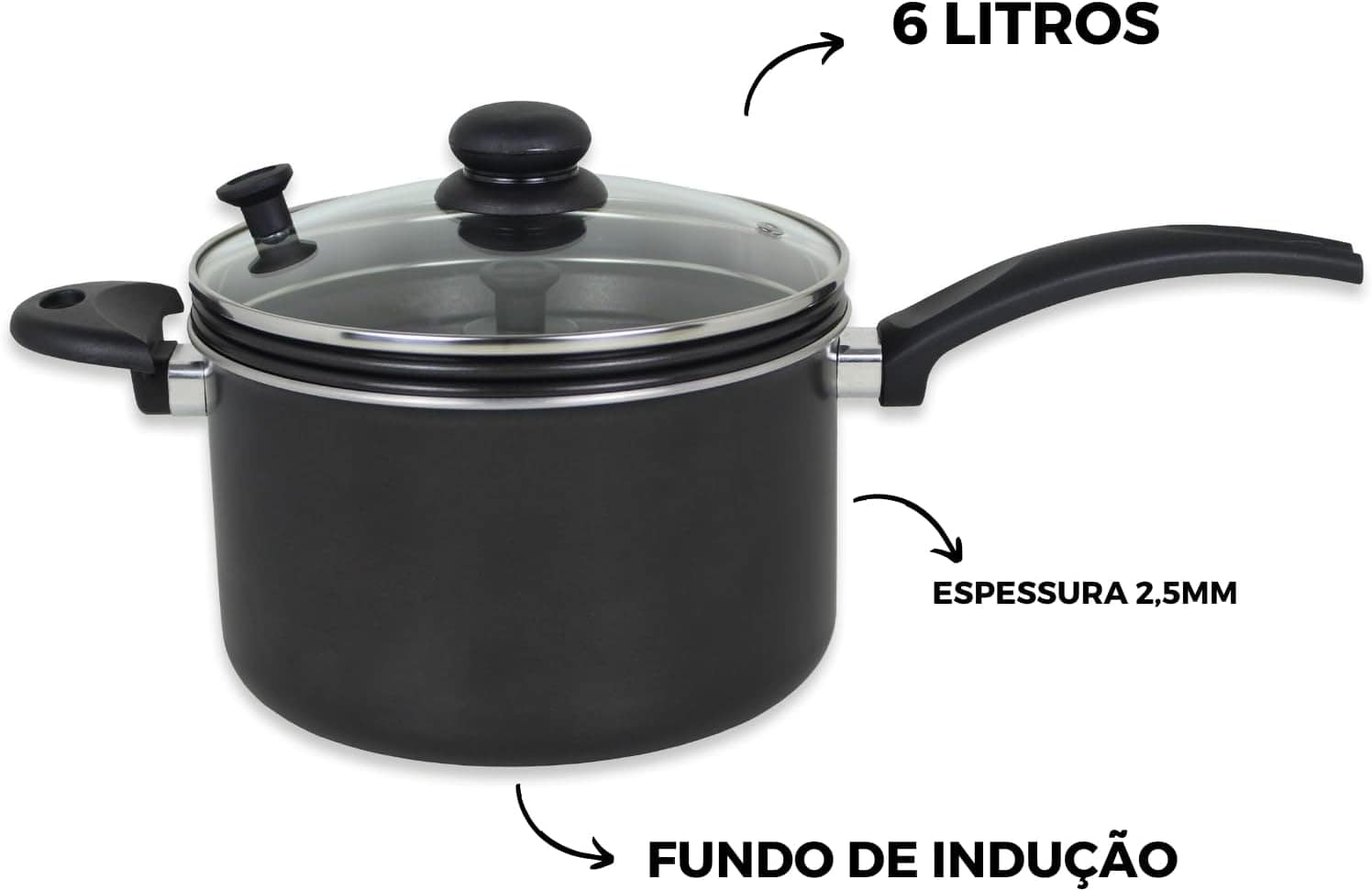 Panela Pipoqueira Fogão de Indução Multiuso 7 Em 1 Antiadere... - Image 3