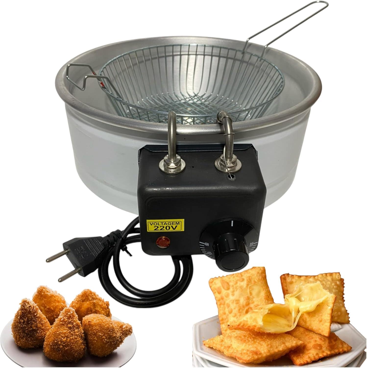 Fritadeira Elétrica Industrial Redonda 5 L Aço Inoxidável (2... | É bom mesmo? Descubra antes de comprar