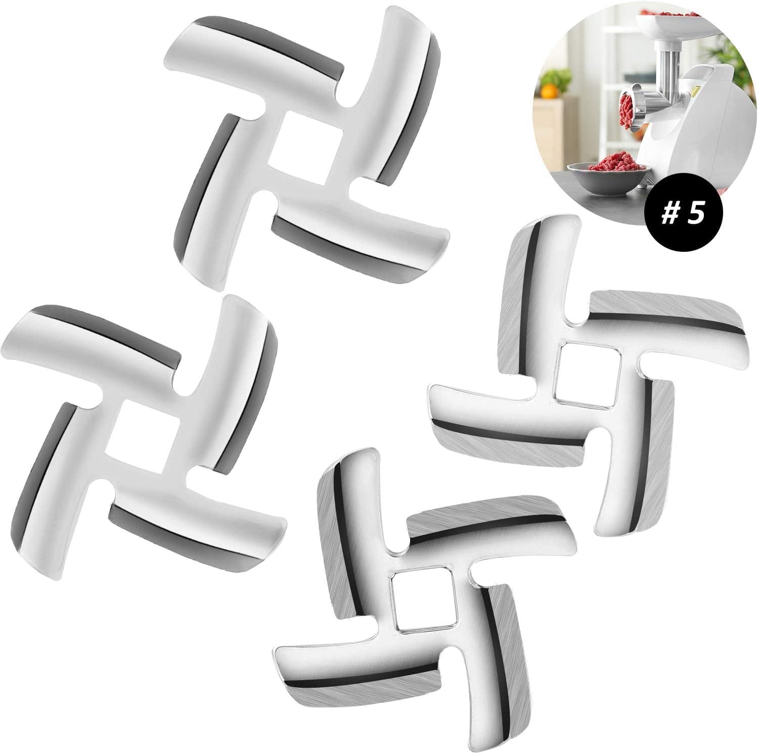 4 peças de lâmina de moedor de carne lâmina de moagem de ali...