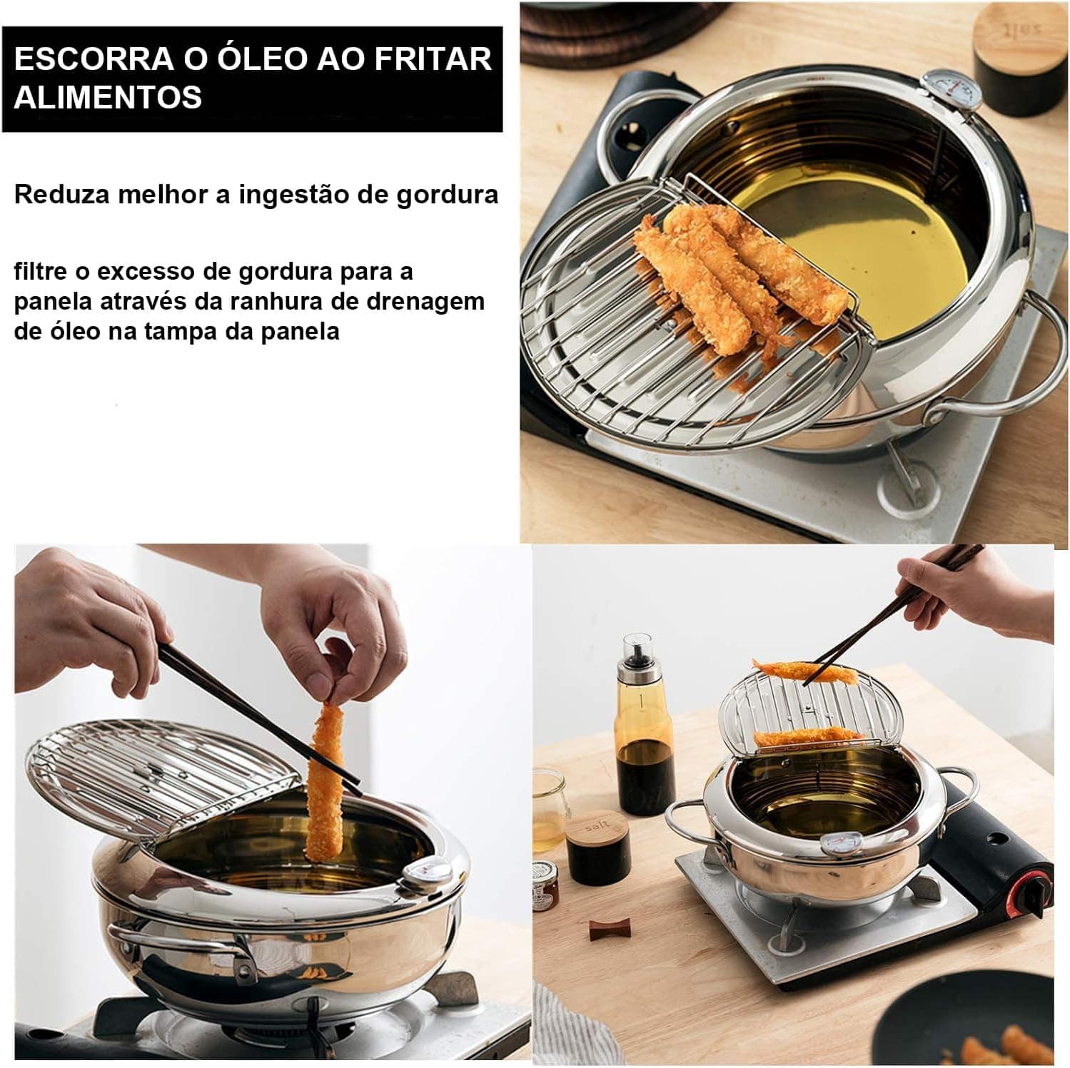 Fritadeira Oleo, Fritadeira Japonesa em Aço Inox, 20cm, 3.4L... | É bom mesmo? Descubra antes de comprar - Image 5