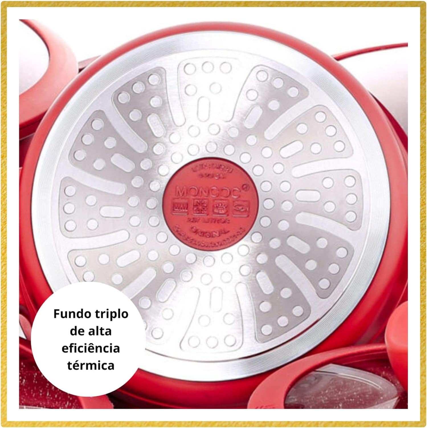 Jogo De Panelas Antiaderentes Moncoc D`lucca Italy 21 Peças ... - Image 8