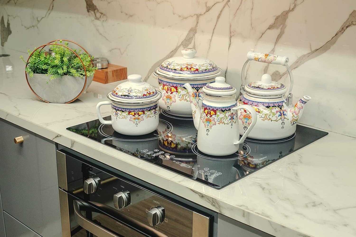 Caçarola Esmaltada Indiana 22cm C/Tampa C/indução - Image 4