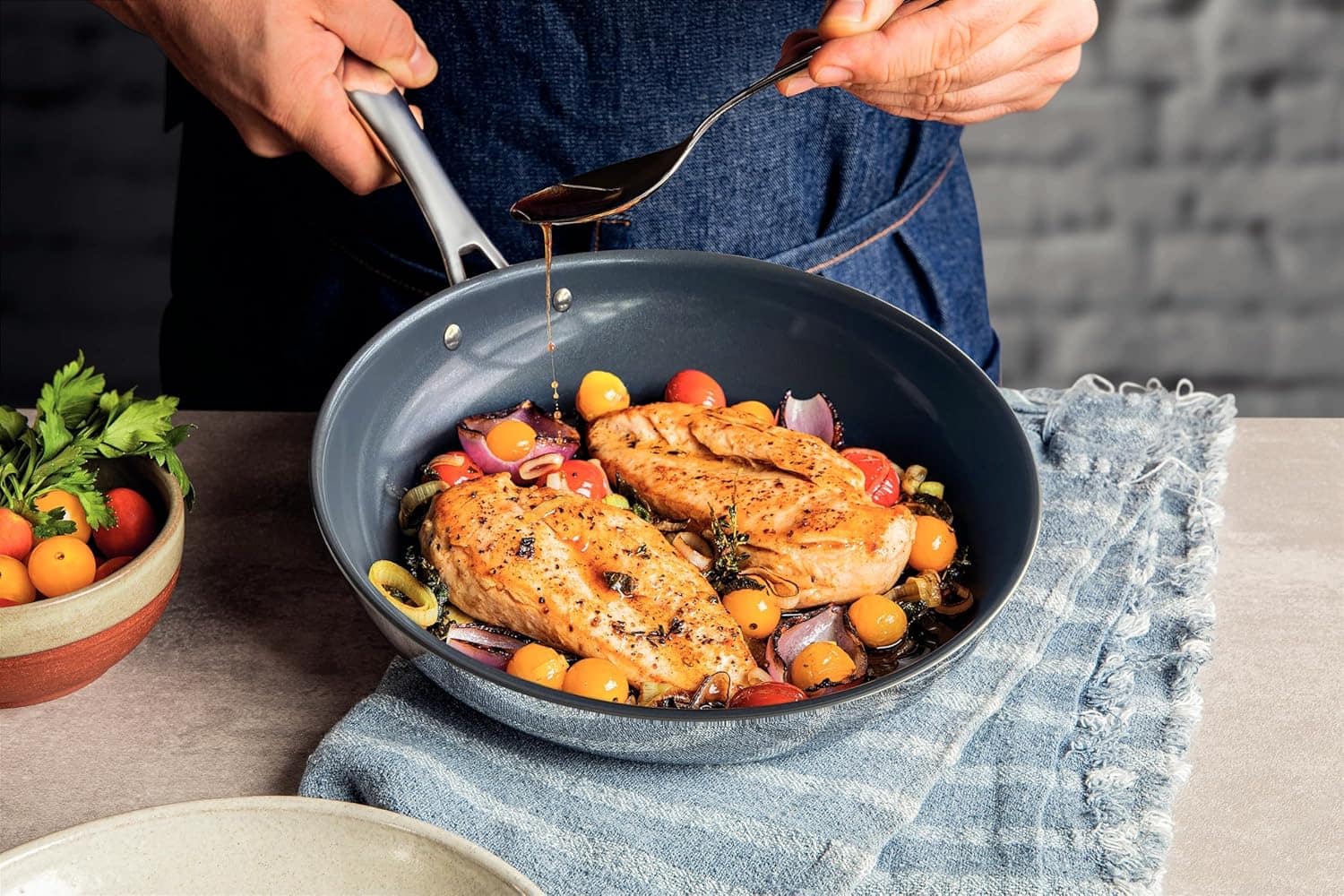 Frigideira Tramontina Grano em Aço Inox com Corpo Triplo e R... - Image 3