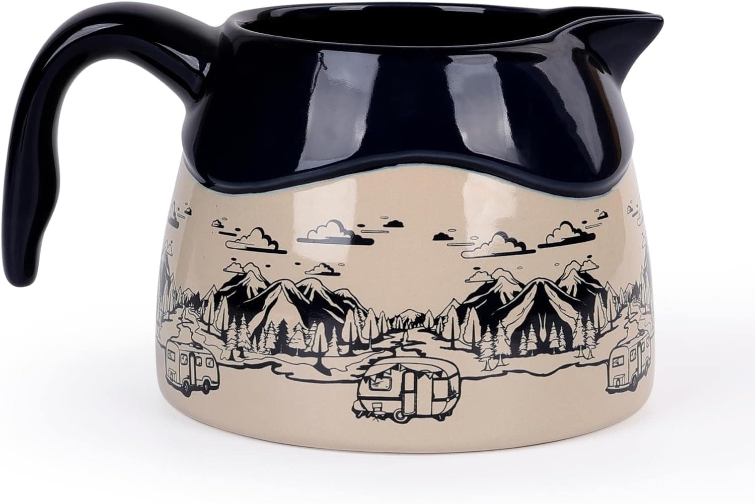 INGOFIN Creme de cerâmica com alça – jarra pequena, recipien...