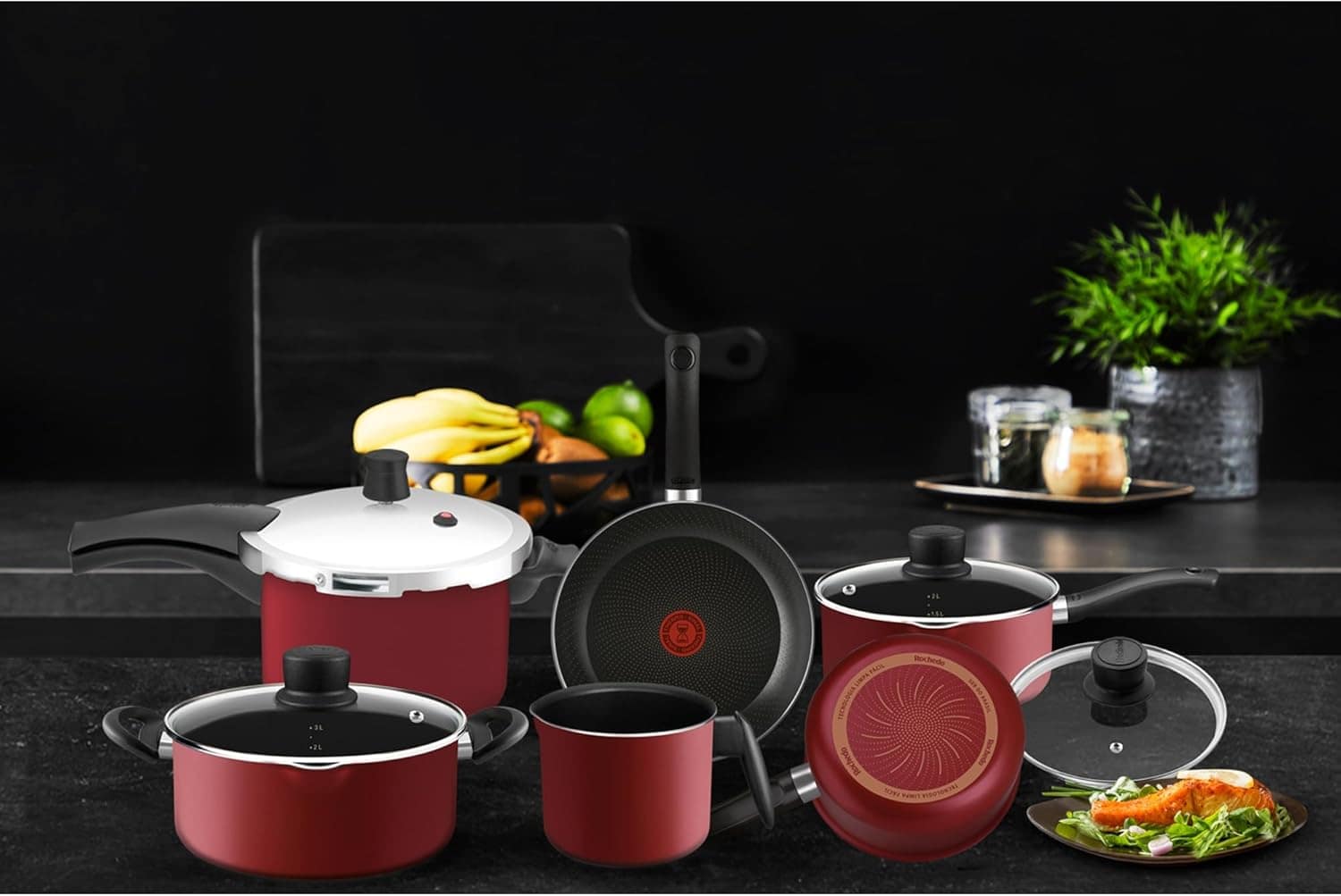 Jogo de Panelas Antiaderente Rochedo Limpa Fácil com 6 peças... - Image 4