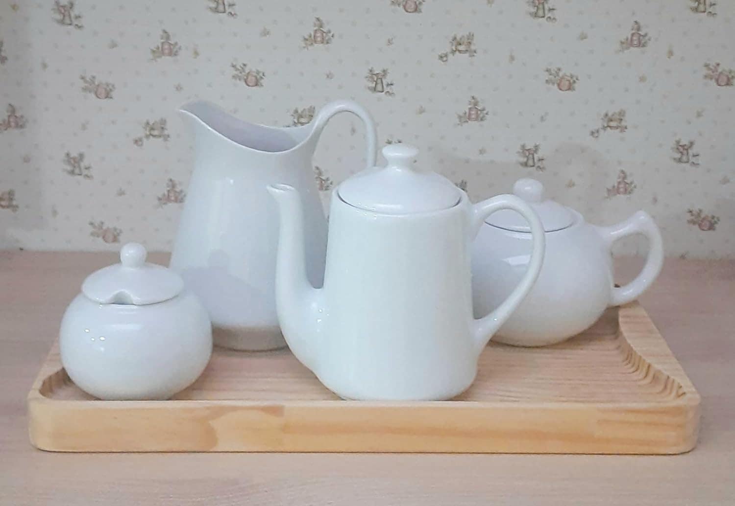 Jogo Café e Chá, Bandeja + Açucareiro bolinha 350ml + Chalei... - Image 7