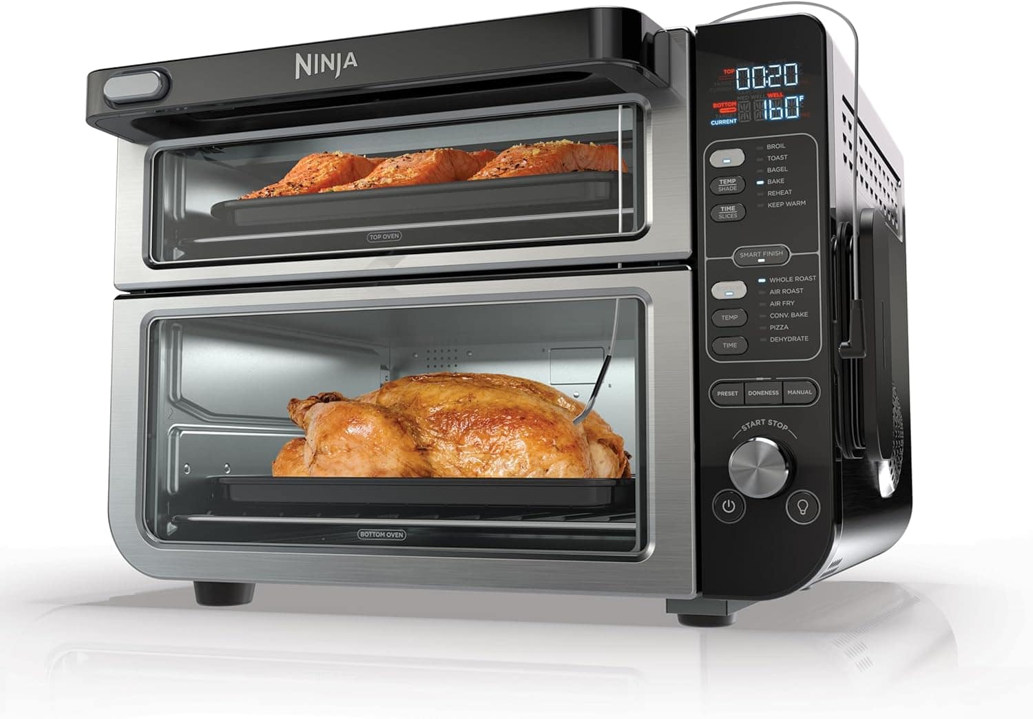 Ninja DCT451 Forno duplo inteligente 12 em 1 com porta flexí...