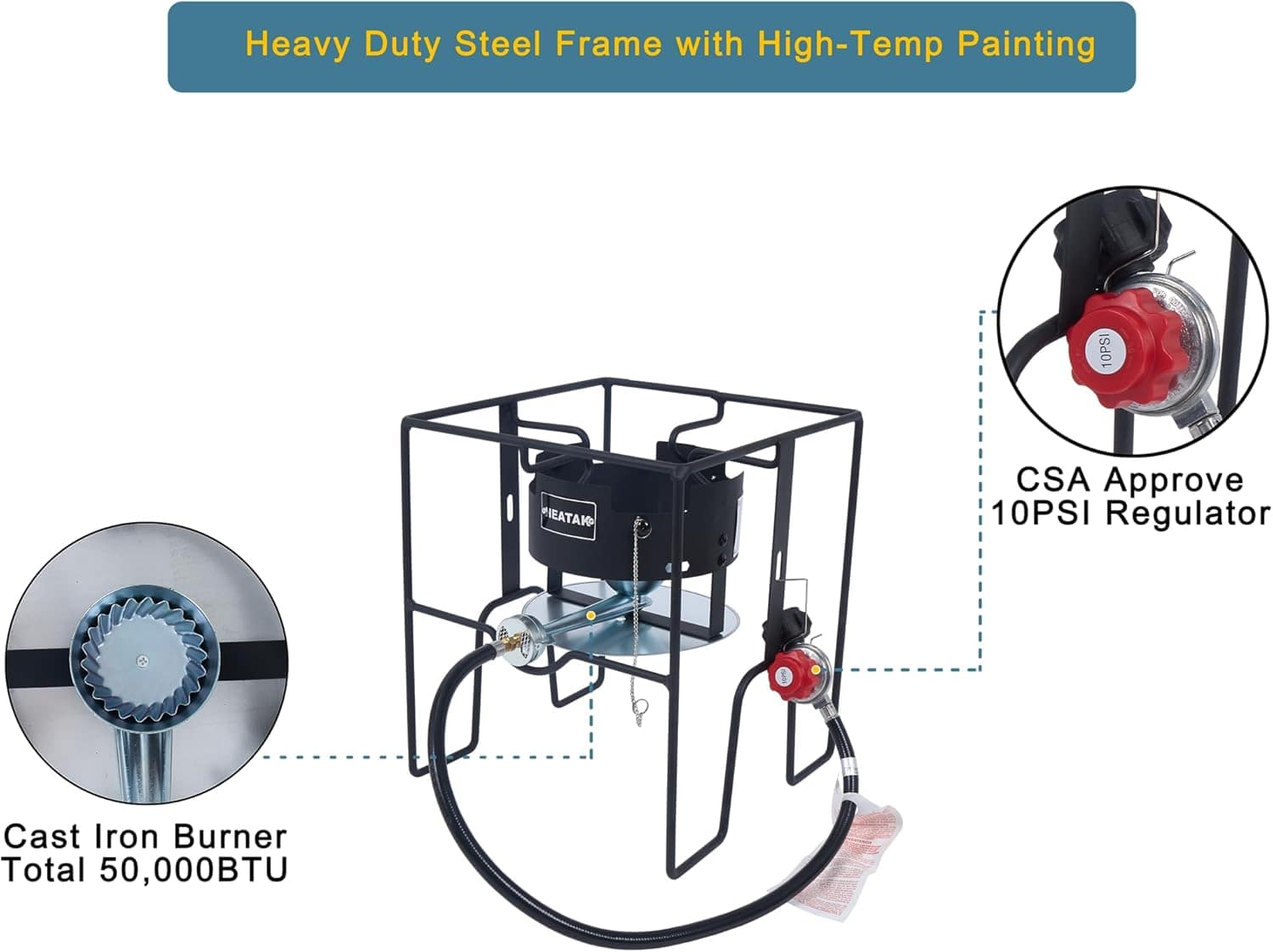 HEATAK Kit combo de fritadeira de peru e fritadeira de peixe... - Image 3