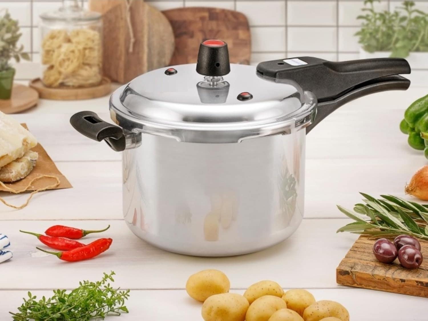 Panela De Pressão 5 Litros Fechamento Externo Polida Alumíni... - Image 2