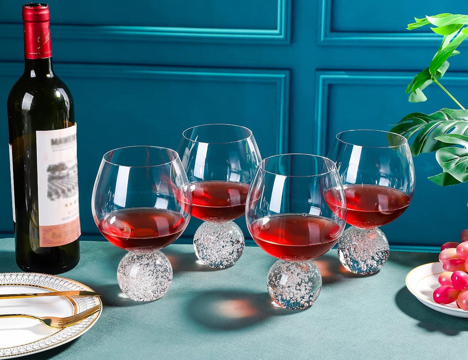 YLNNLC Conjunto de 4 taças de vinho tinto, taças de vinho de... - Image 5