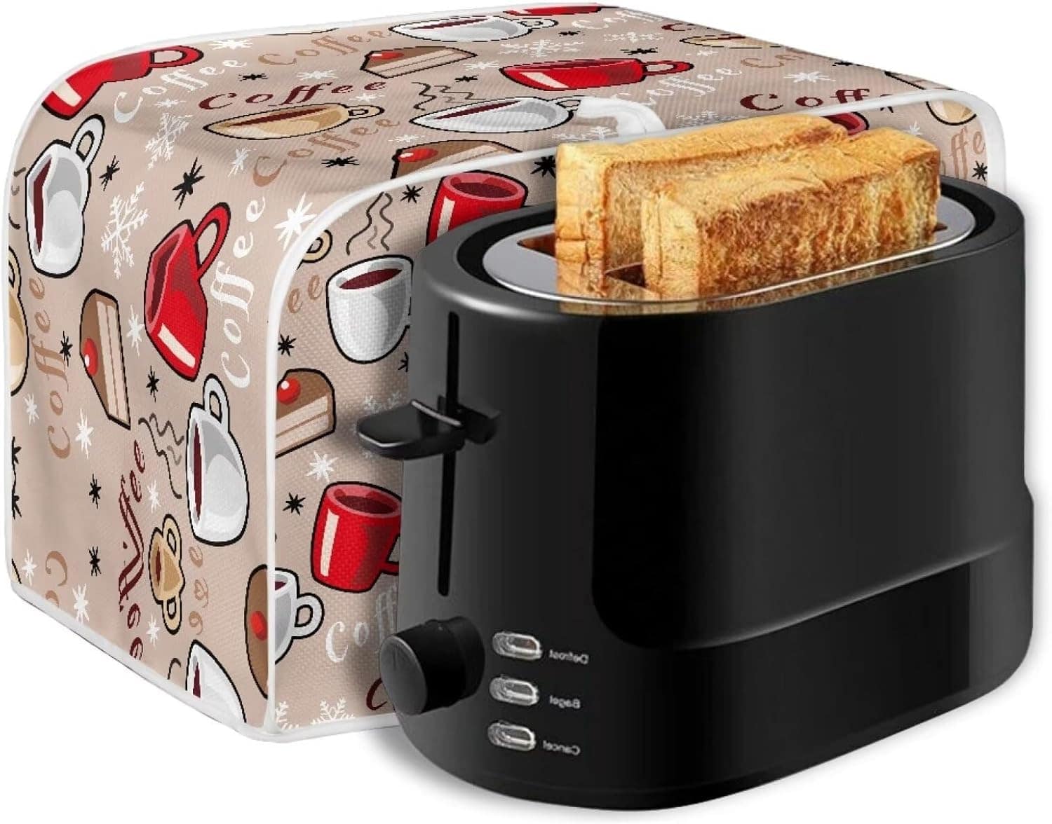 Annejudy Capa de torradeira padrão de café 2 fatias à prova ... - Image 5