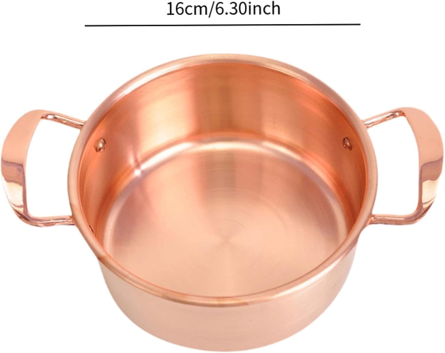 IEUDNS Panela de cobre, panela de indução de 6,3 polegadas, ... - Image 3