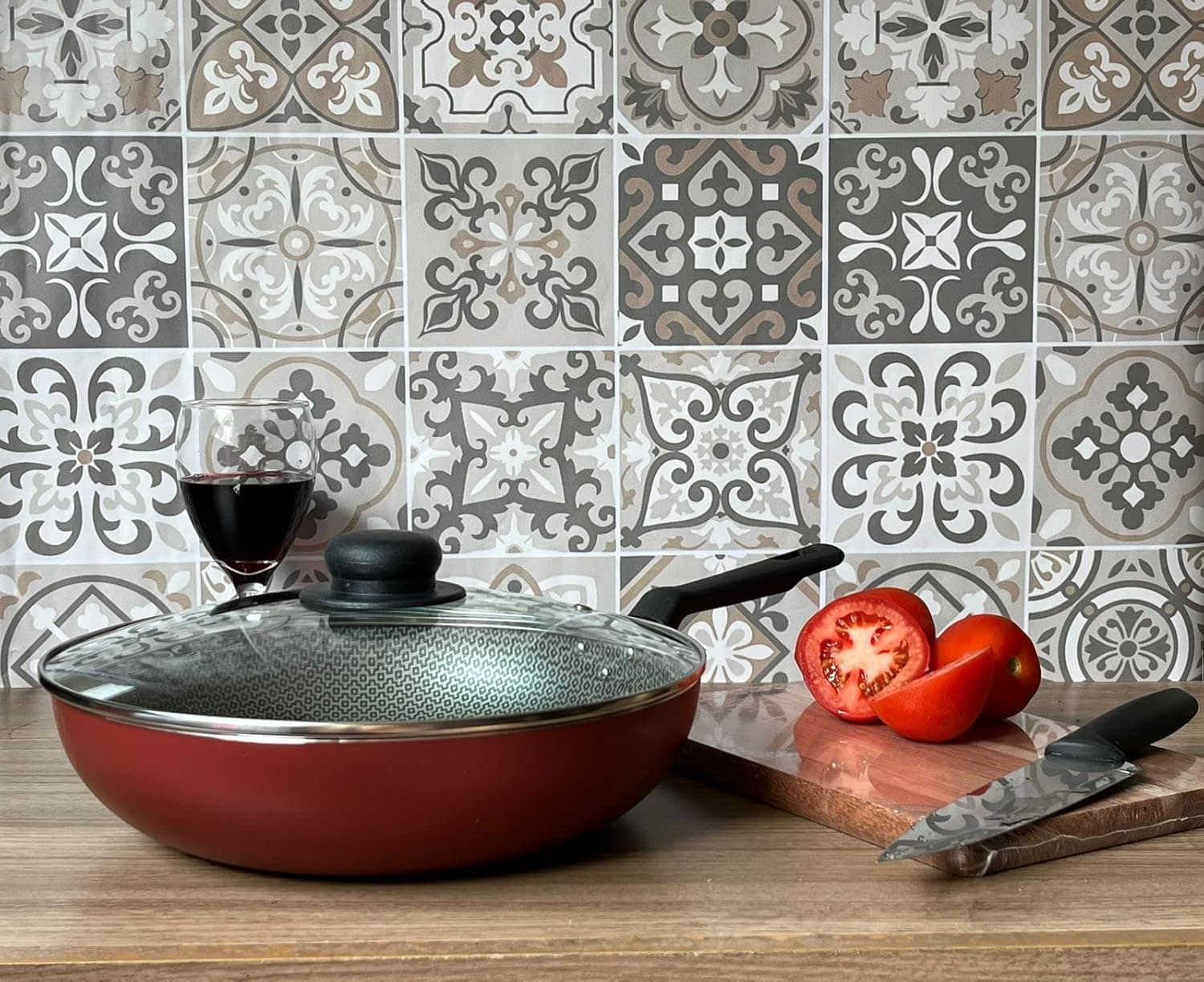 Frigideira Grande Funda Antiaderente 28 Cm Com Tampa - Tramo... - Image 5