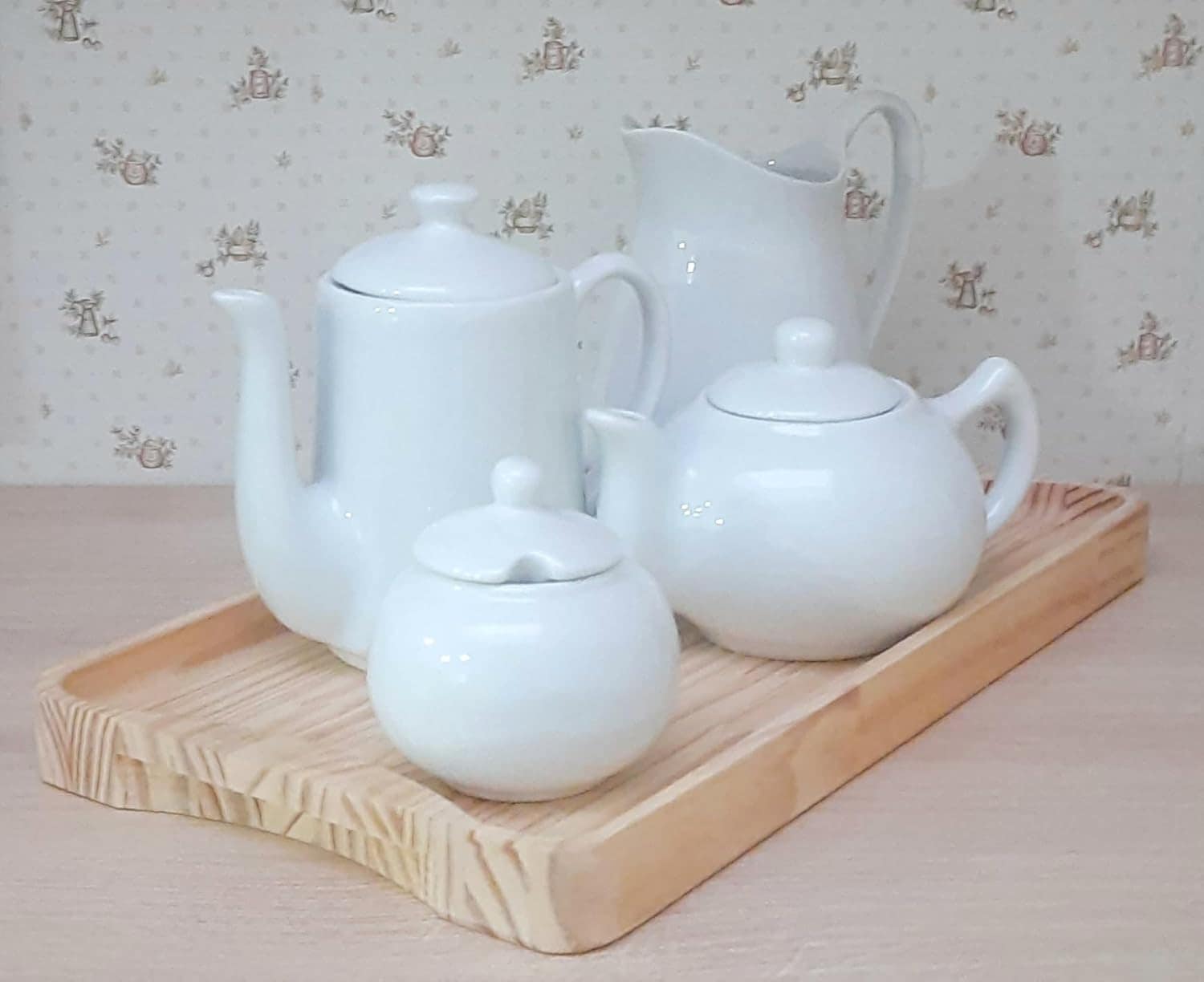 Jogo Café e Chá, Bandeja + Açucareiro bolinha 350ml + Chalei... - Image 3