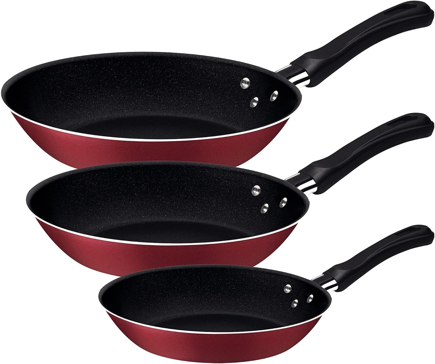 Tramontina JOGO DE FRIGIDEIRAS 3PCS CARIBE VERMELHO - SORTID...