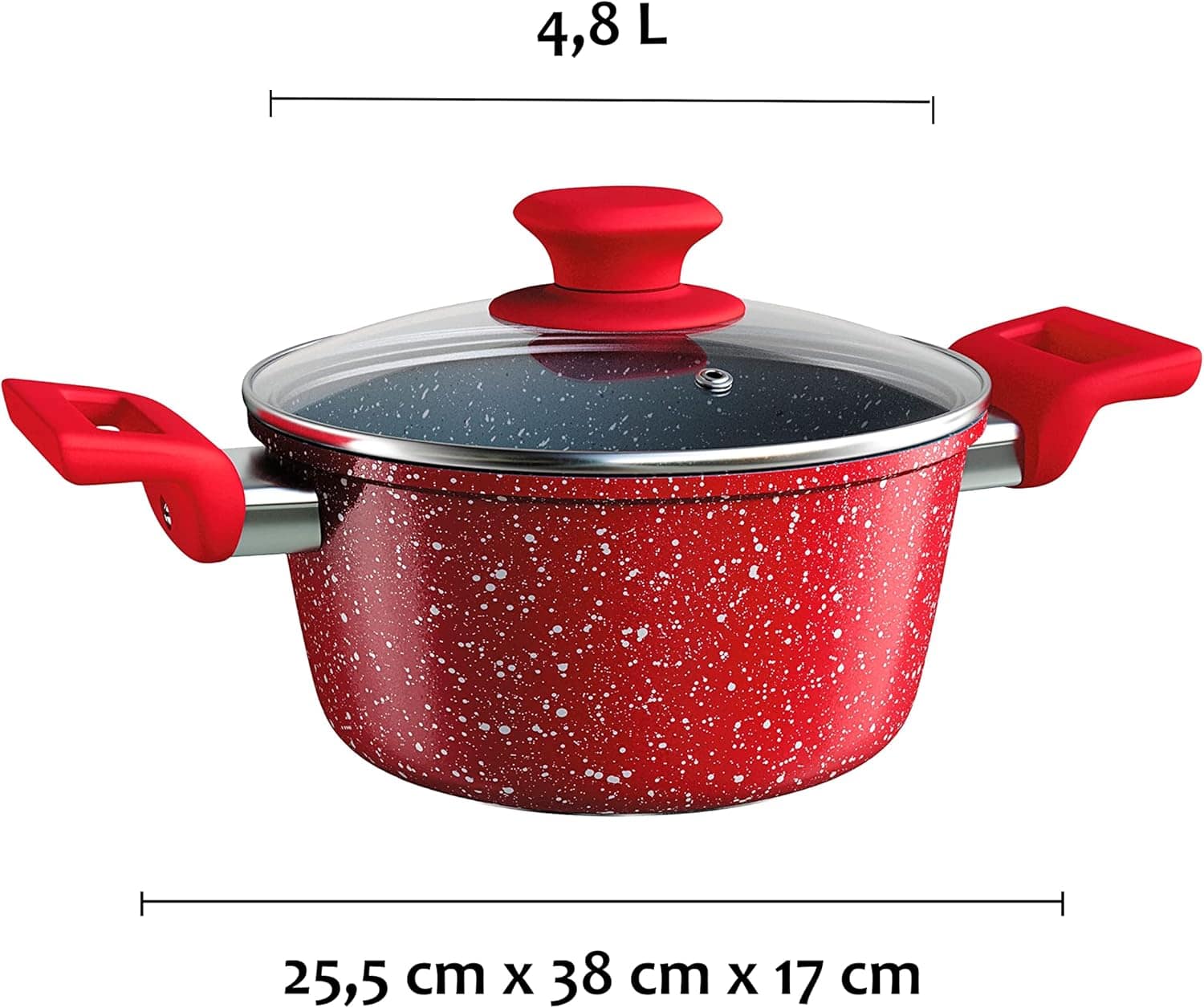 Caçarola 24 cm ColorStone de alumínio com antiaderente e tam... - Image 2