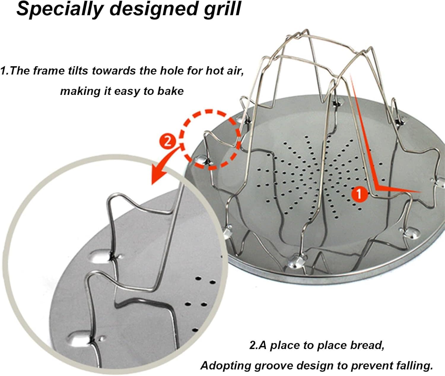 Refein Torradeira dobrável para fogão de acampamento de aço ... - Image 5