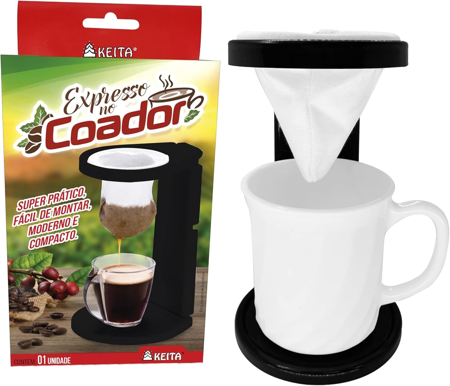 Coador Expresso Individual Sustentável e Ecológica Com Supor... - Image 7