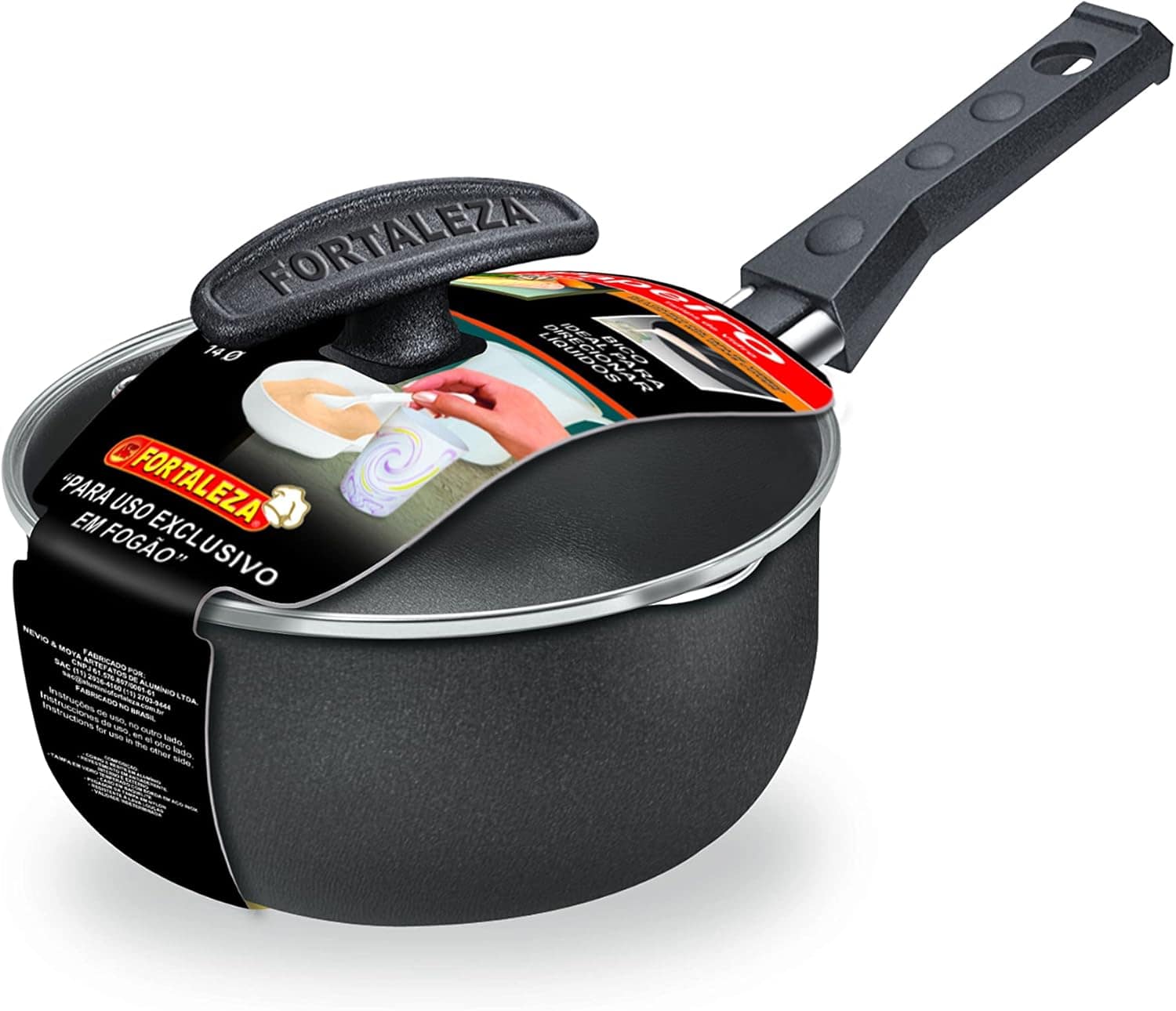 Papeiro Com Tpa Alumínio Fortaleza Preto - Image 2