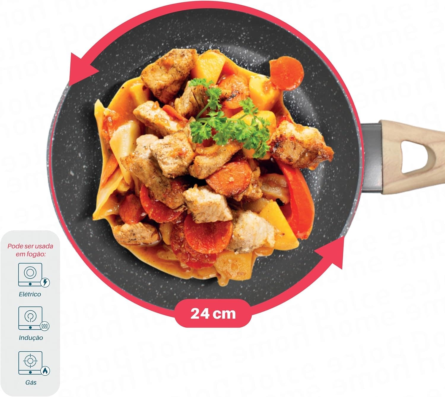 Frigideira Indução 24cm Fundo Triplo Revestimento Antiaderen... - Image 6