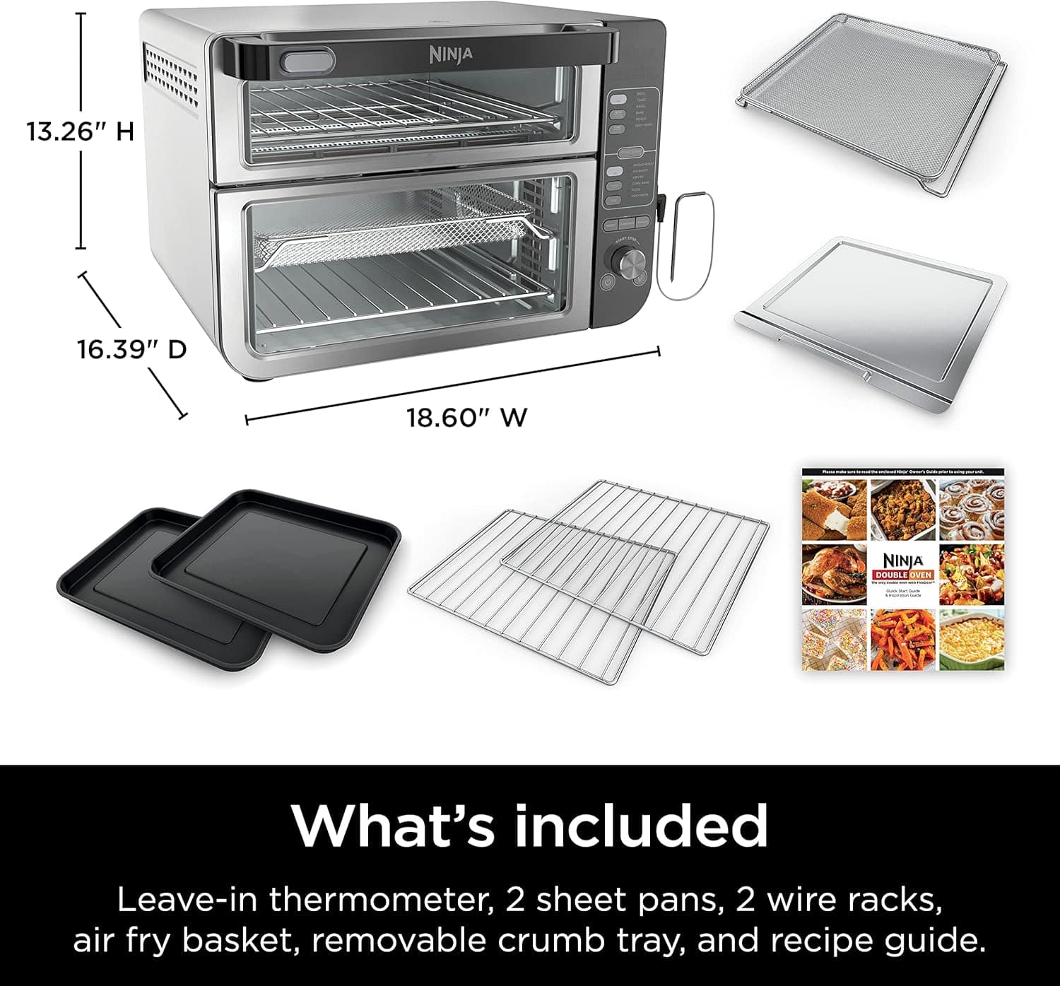 Ninja DCT451 Forno duplo inteligente 12 em 1 com porta flexí... - Image 11