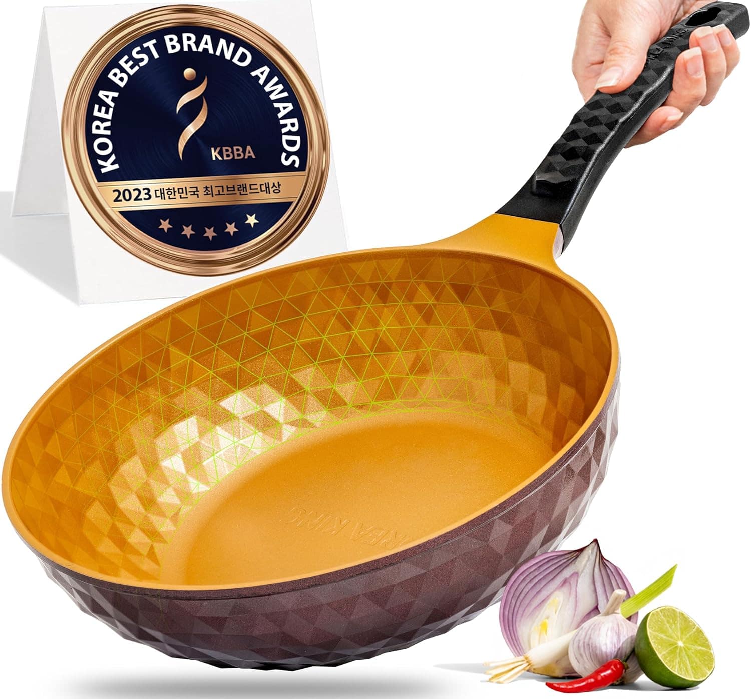 Korea King Frigideira antiaderente premium para wok híbrida,...