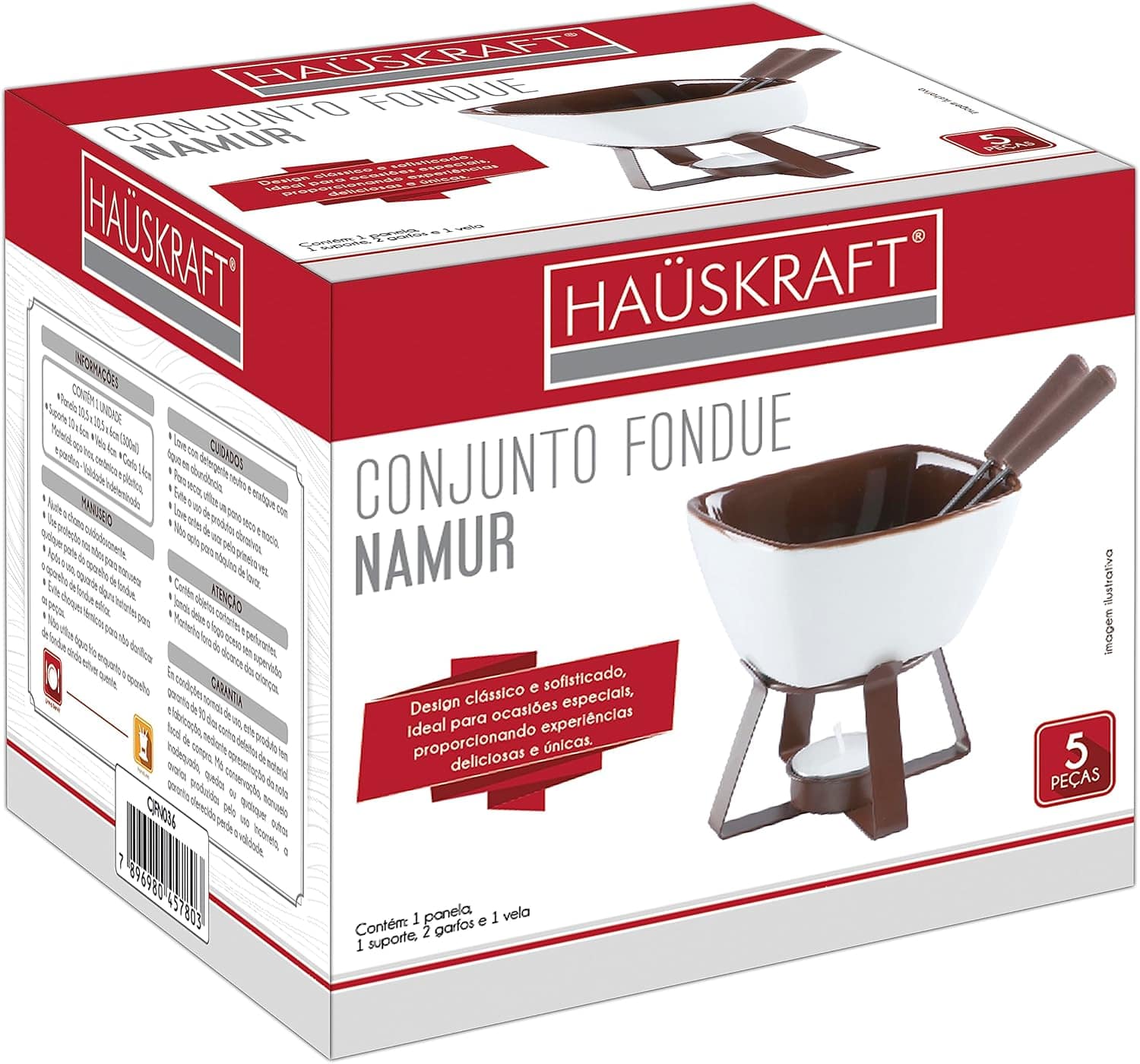 Conjunto Fondue Namur 5 Peças Hauskraft Carne Chocolate - Image 3