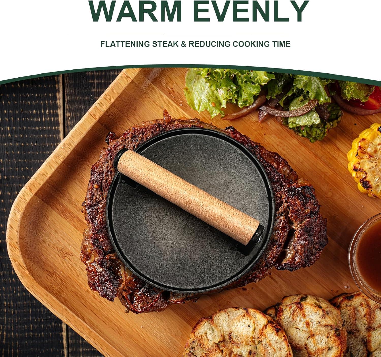 Quantfire Prensa Para Hambúrguer, Chapa Blackstone, Grelha R... - Image 6