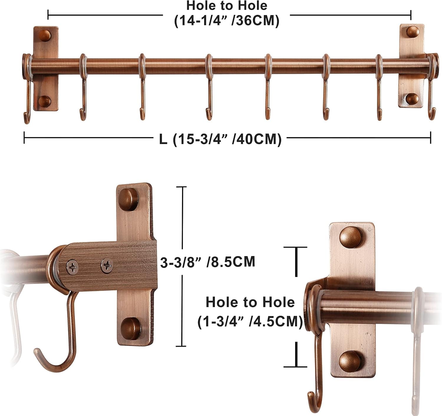 Dseap Rack para panelas e frigideiras para pendurar com 8 ga... - Image 6