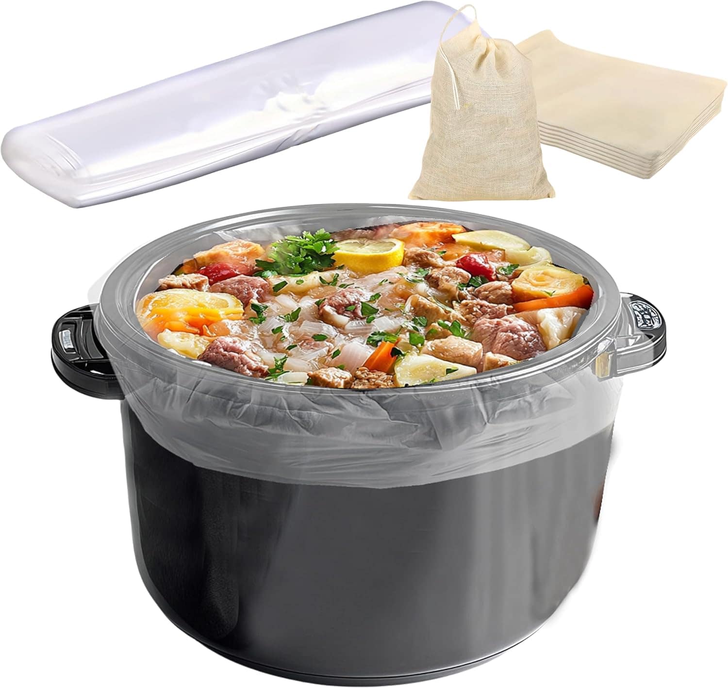 5 forros de panela de barro com meias de sopa para canja de ...