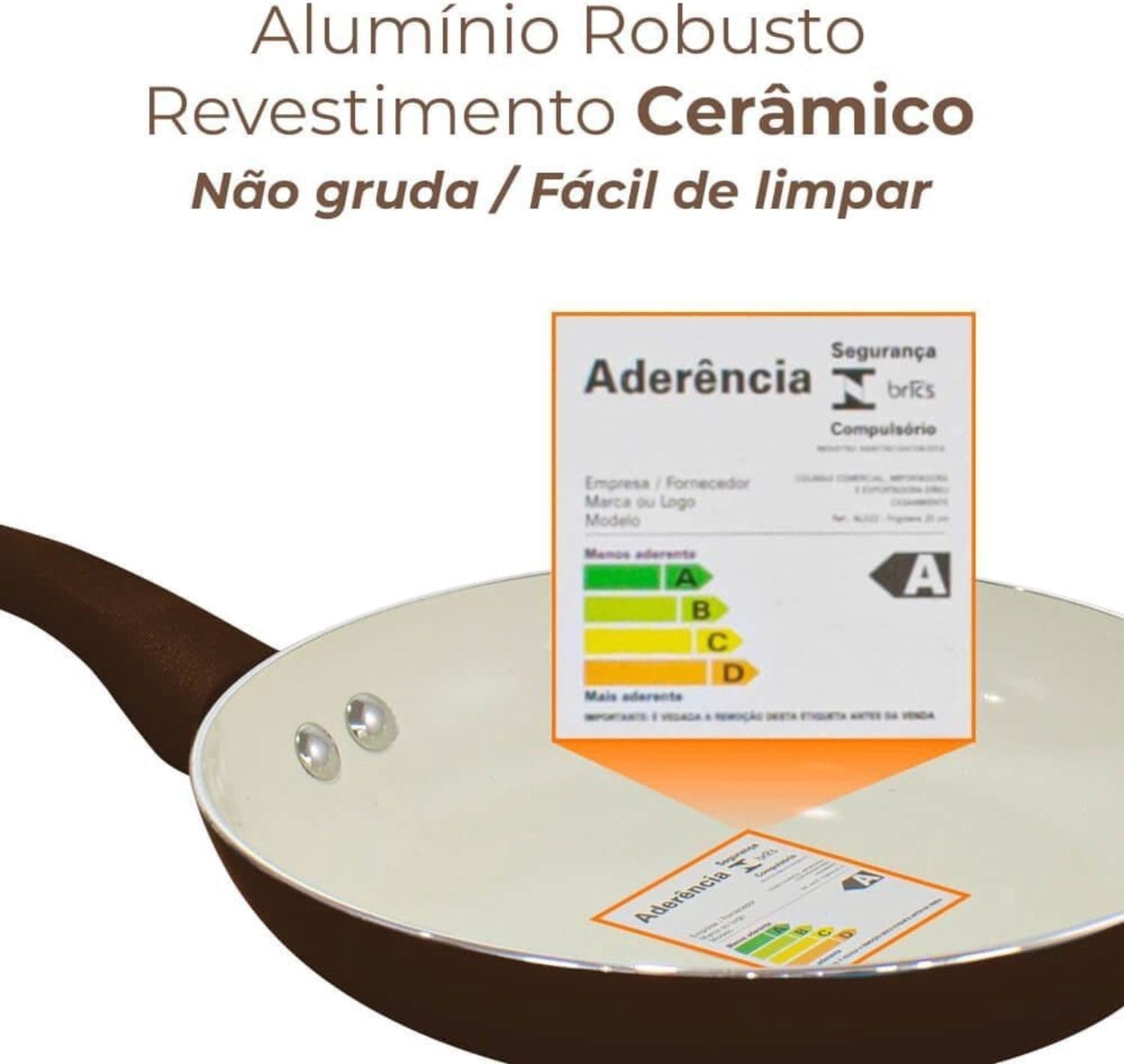 Conjunto De Panelas de Indução Roma Marrom Plus 2,5mm Casa A... - Image 2