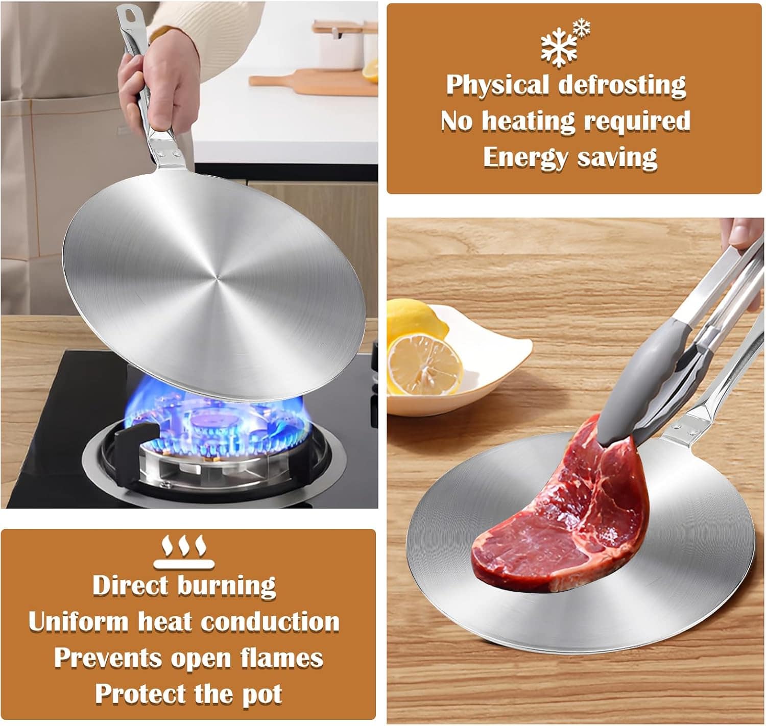 Difusor de calor de 24 cm para fogão a gás, placa adaptadora... - Image 3