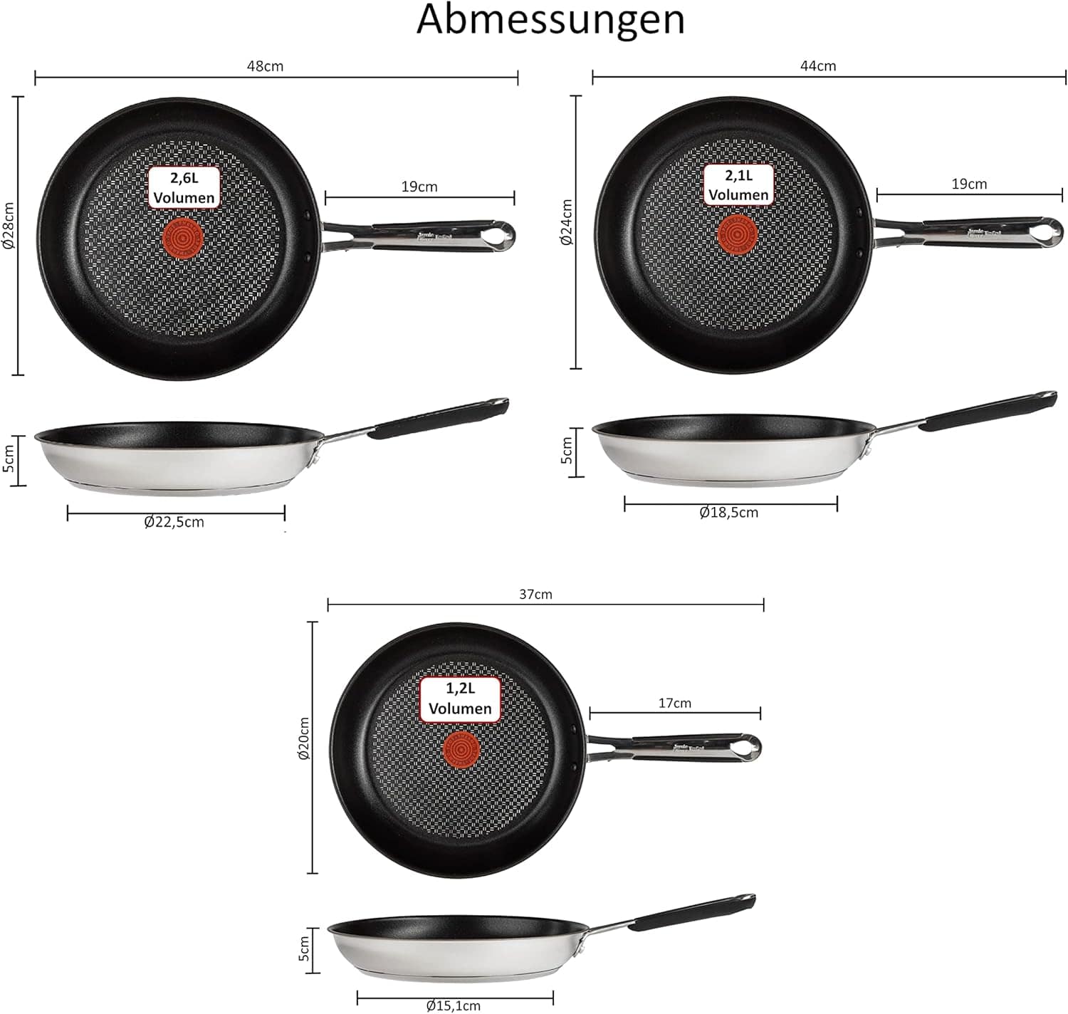 Frigideira Com Indução Tefal So Chef 21cm Vermelha - Image 3