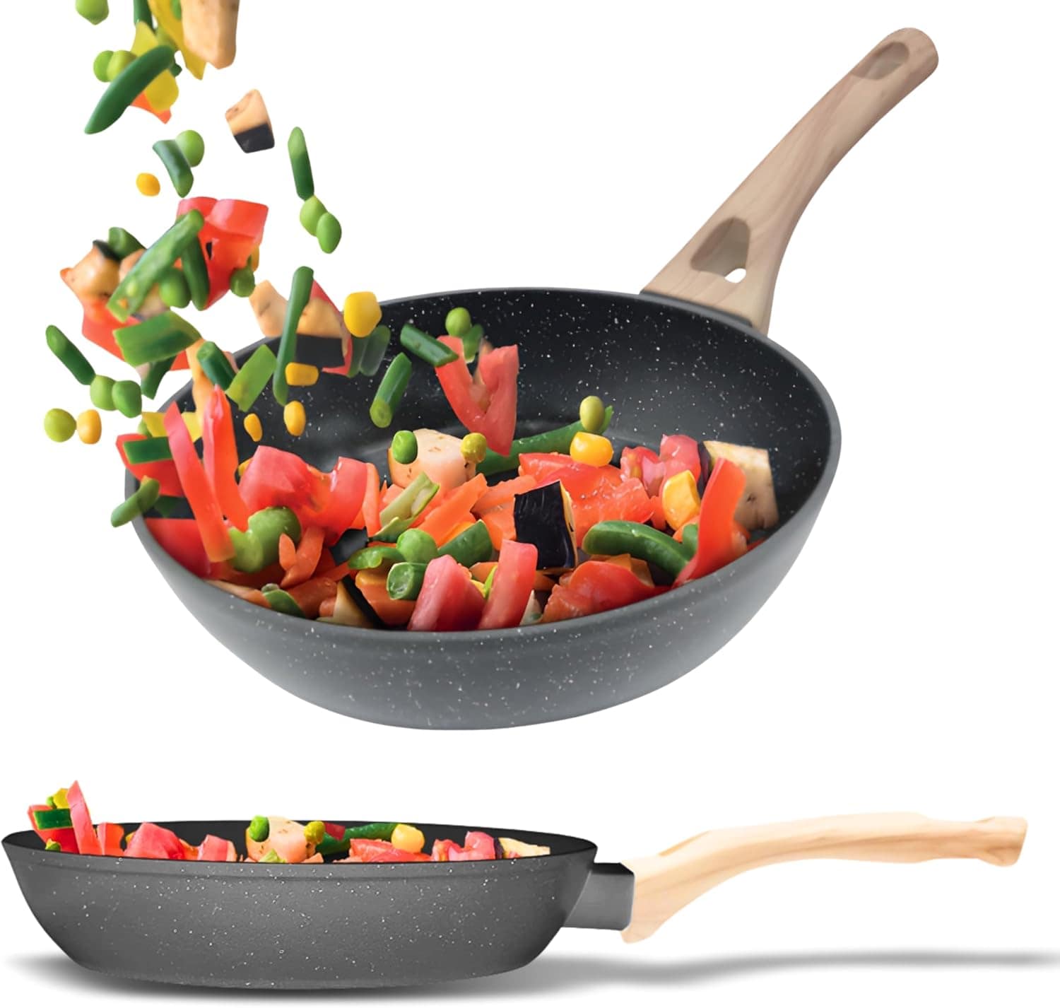 Frigideira Indução 24cm Fundo Triplo Revestimento Antiaderen...