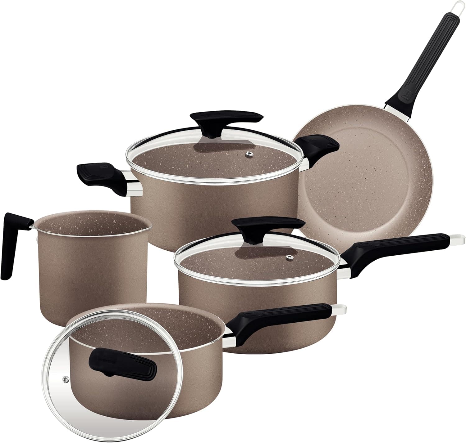 Jogo de Panelas Tramontina Milazzo em Alumínio com Revestime...