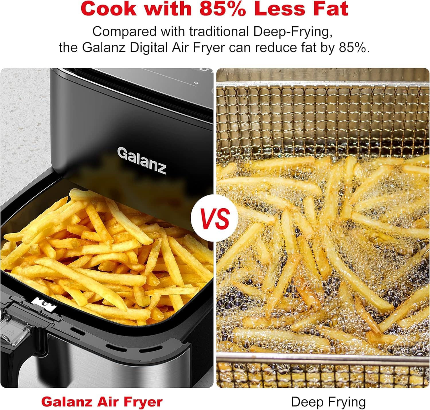 Galanz Fritadeira Elétrica Digital Sem Óleo com Painel de Co... | É bom mesmo? Descubra antes de comprar - Image 4