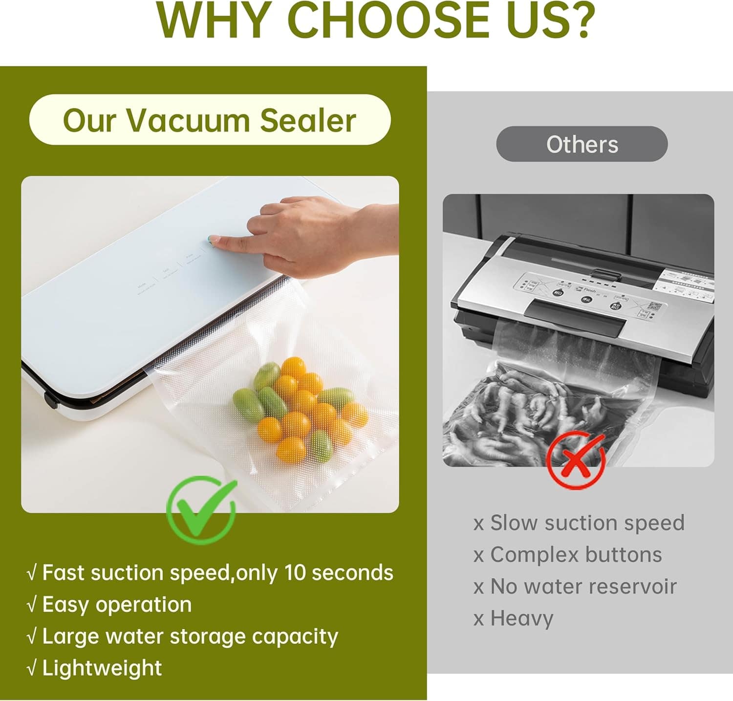 Seladora a vácuo para alimentos, potência de sucção de preci... - Image 4