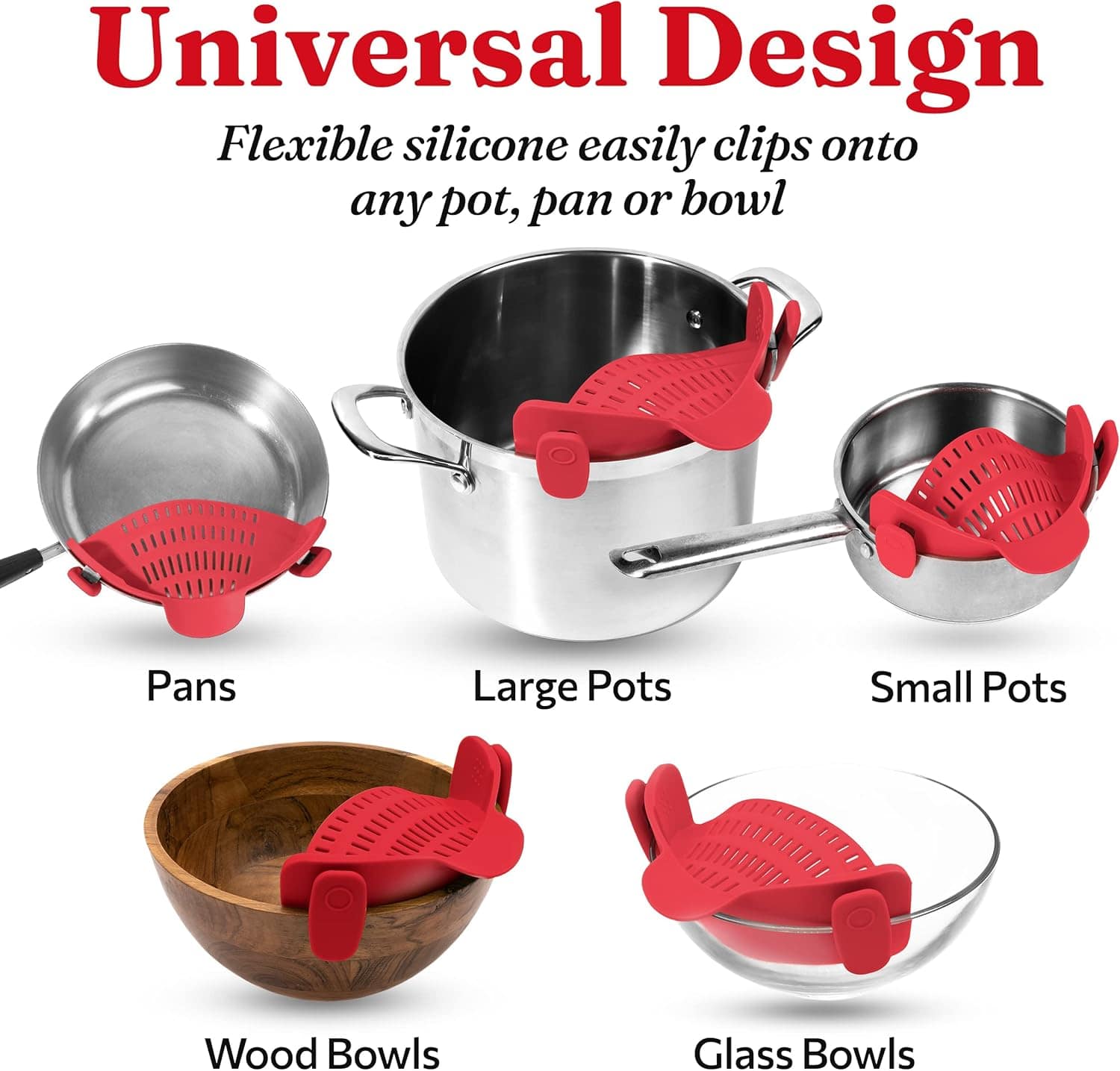 Kitchen Gizmo Coador de panela Snap N Strain e coador de mac... - Image 3