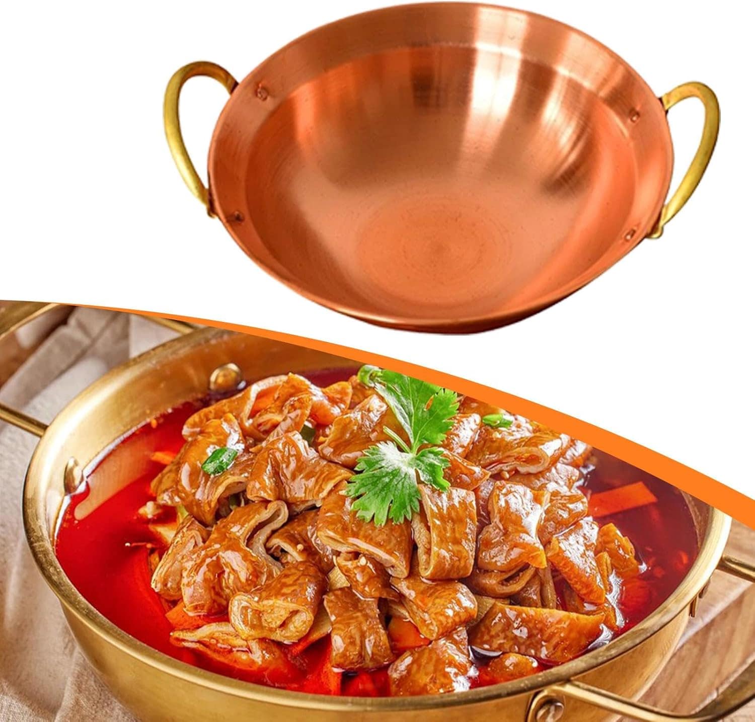 Generic Panela de cobre para fondue, estilo chinês, fácil de... - Image 2